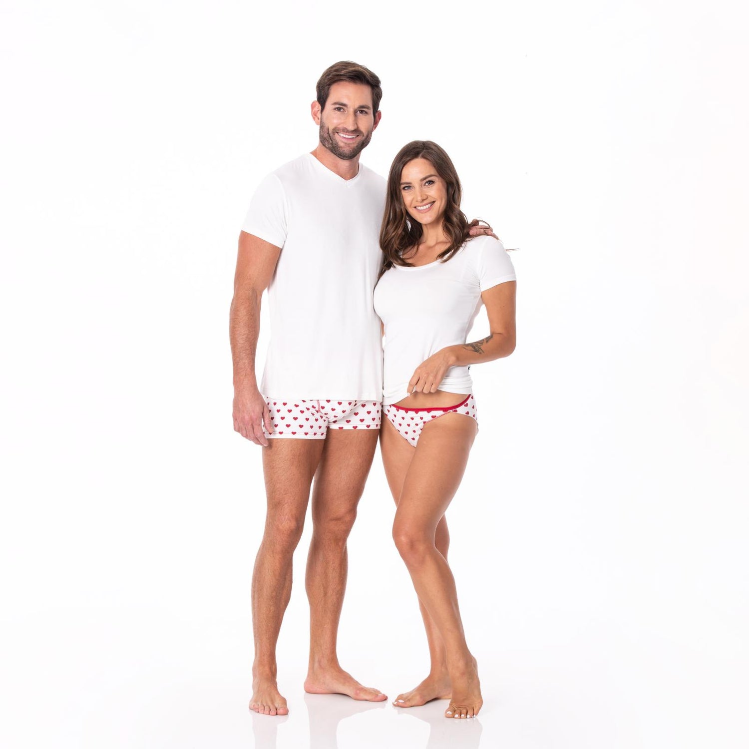 Men's Print Boxer Brief in Natural Hearts (359088)