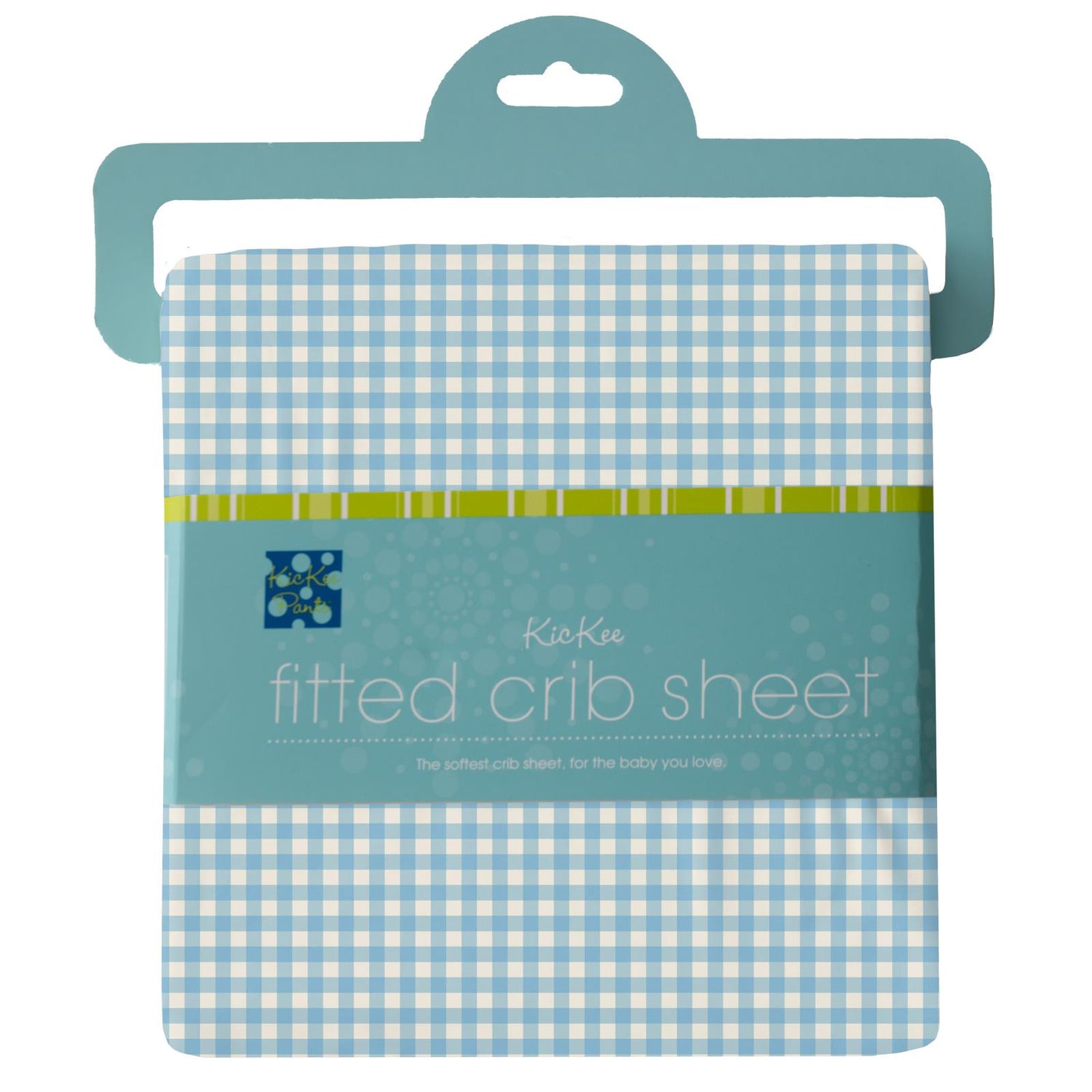 Print Grow-with-Me Crib to Twin Fitted Sheet in Seaside Blue Gingham (336144)