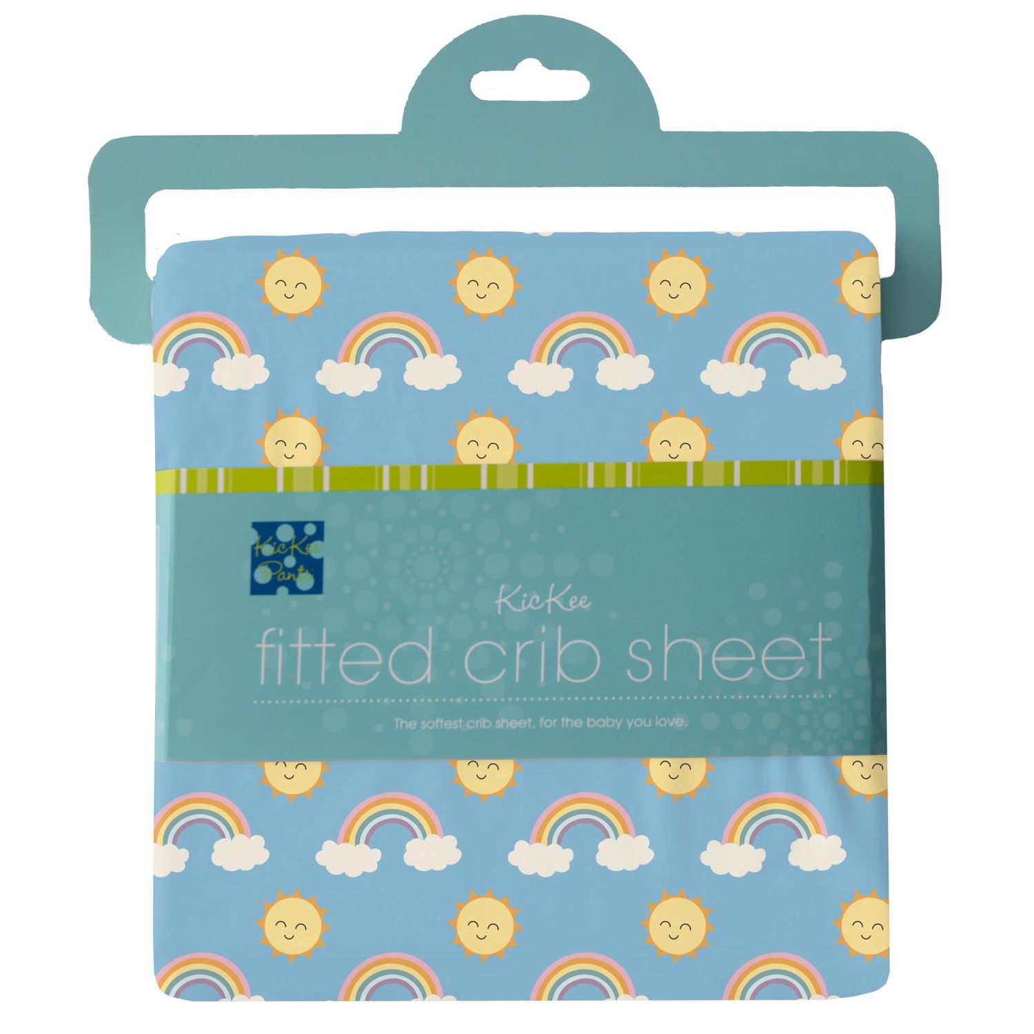 Print Grow-with-Me Crib to Twin Fitted Sheet in Sunshine and Rainbows (336136)