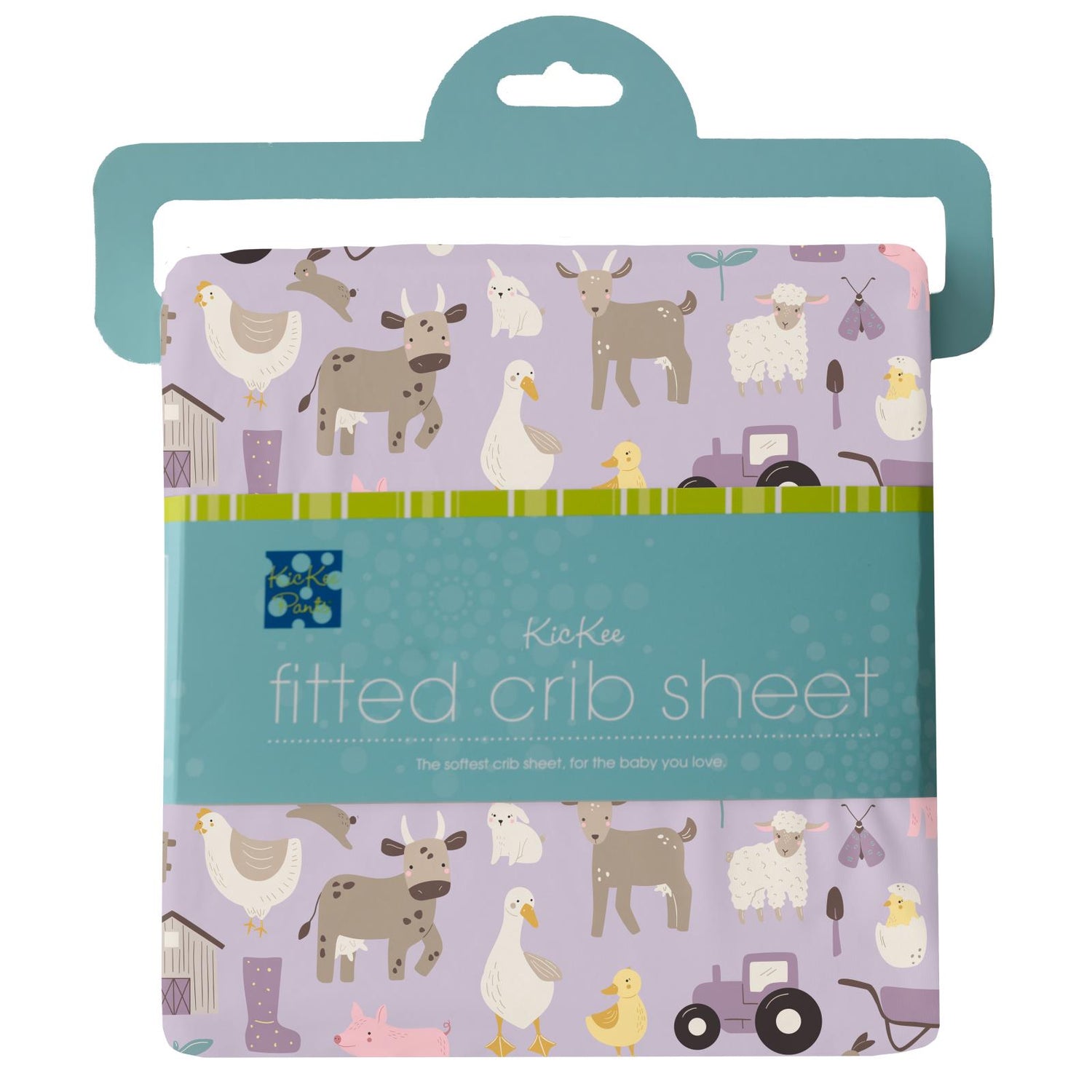 Print Grow-with-Me Crib to Twin Fitted Sheet in Thistle Morning on the Farm (336139)