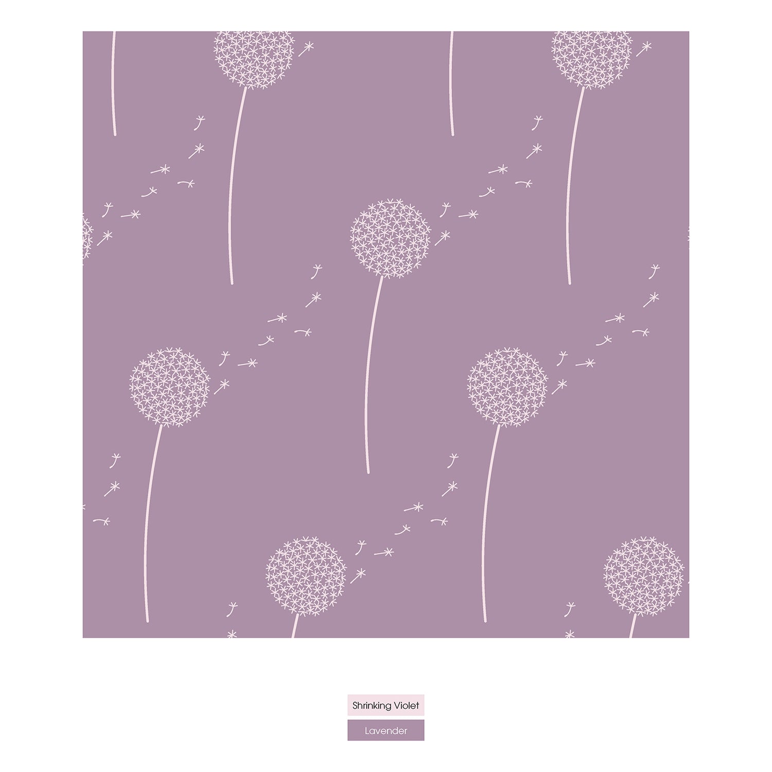 Print Flutter Sleeve Twirl Dress with Pockets in Lavender Dandelion Wish (323495)