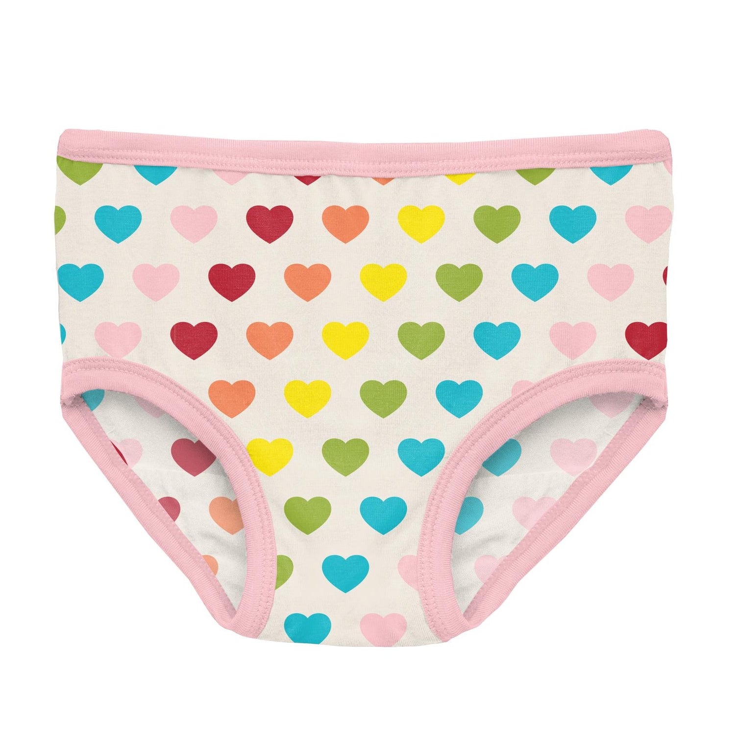 Print Girl's Underwear in Rainbow Hearts (342695)