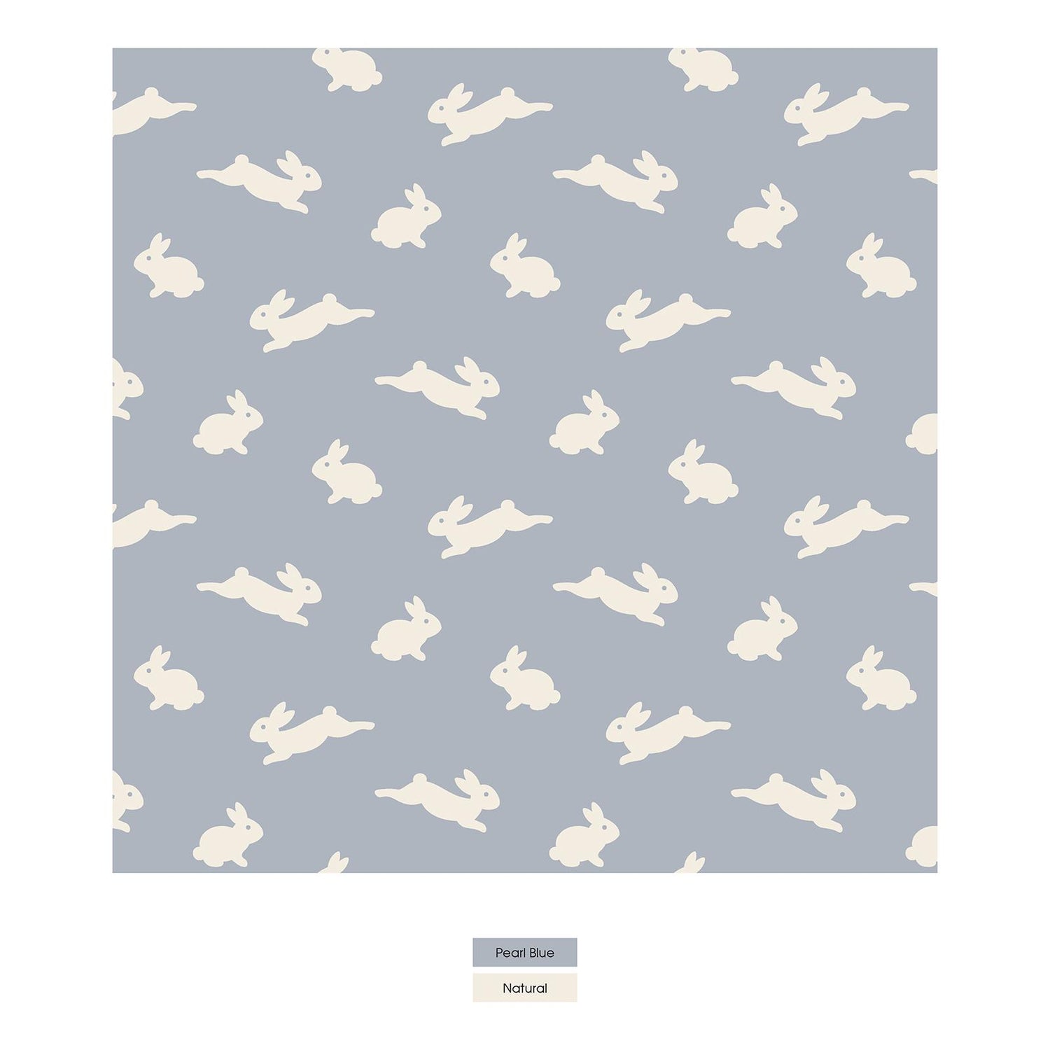Print Short Sleeve Polo in Pearl Blue Bunny