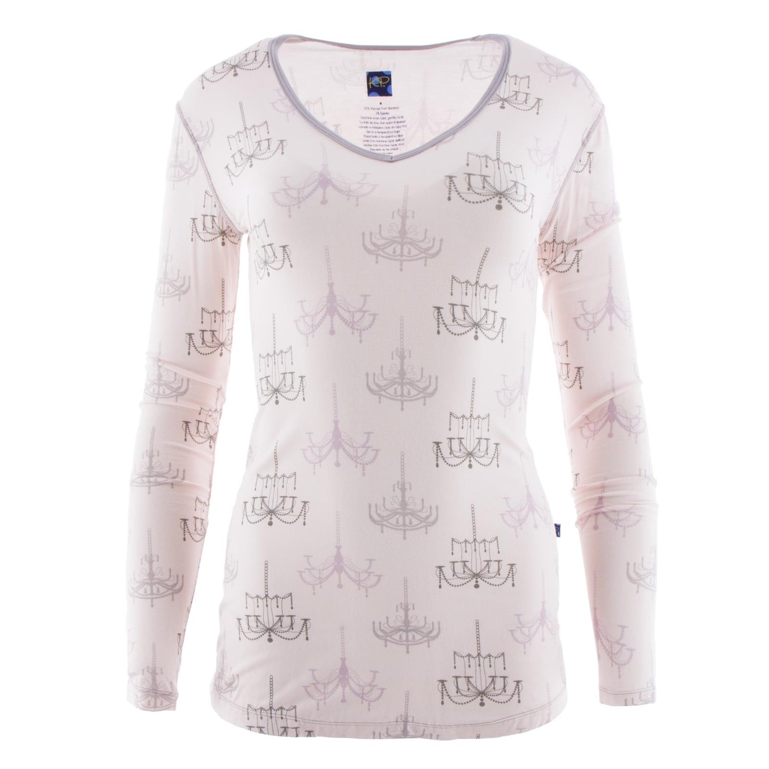 Print Long Sleeve One Tee in Macaroon Chandelier