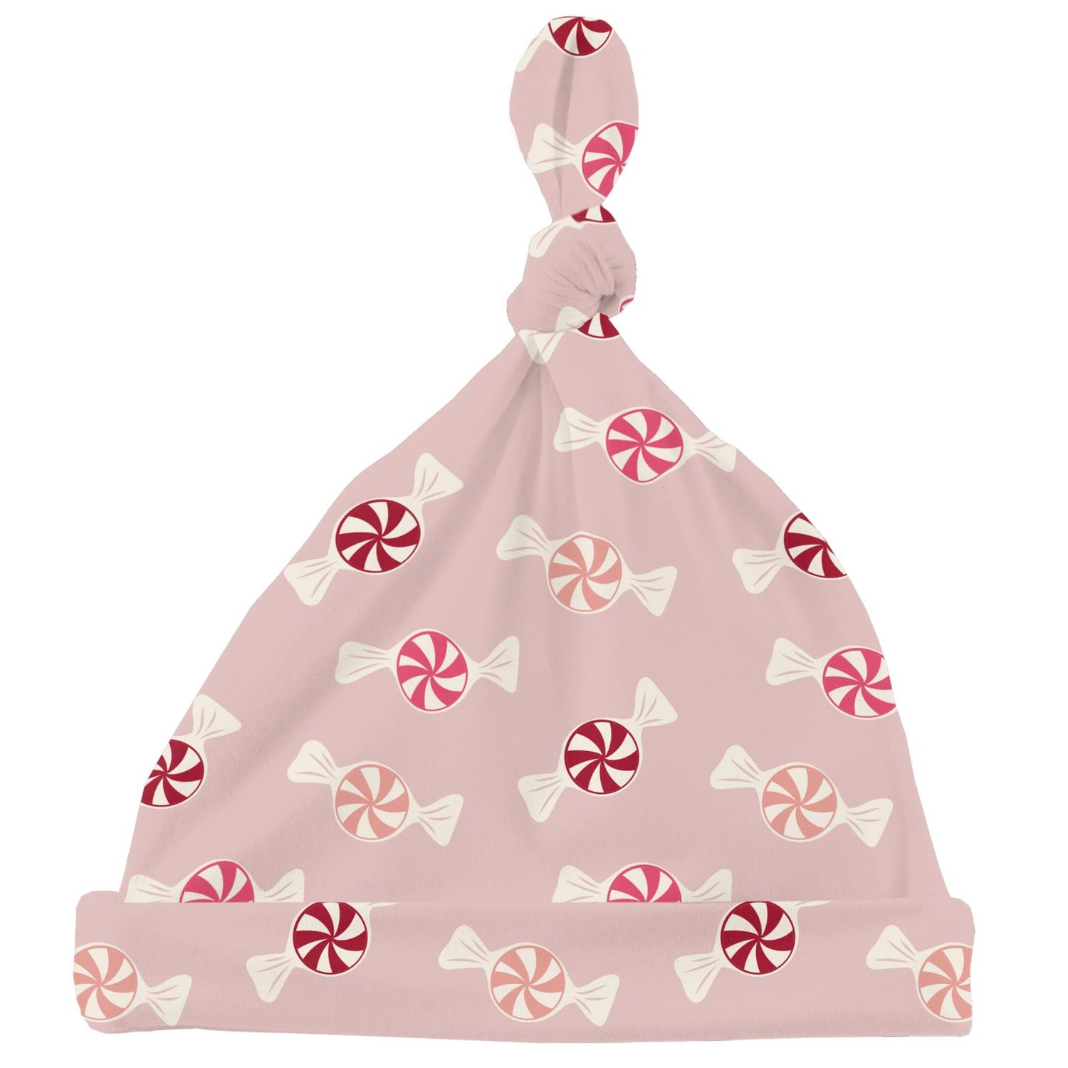 Print Knot Hat in Baby Rose Peppermints (298362)