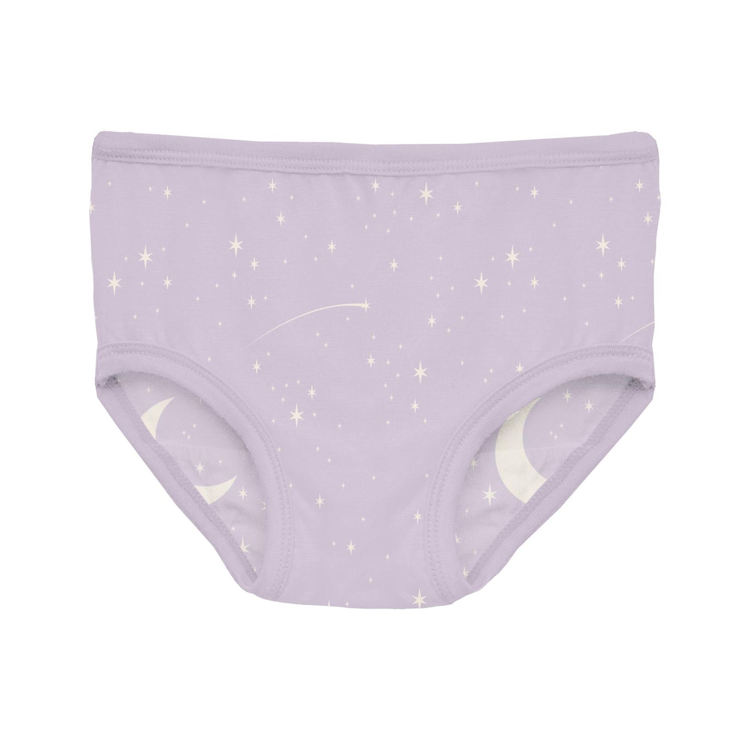 Print Girl's Underwear Set of 3 in Thistle Starry Sky & Moon, Shrinking Violet & Shrinking Violet Pressed Flowers (359769)