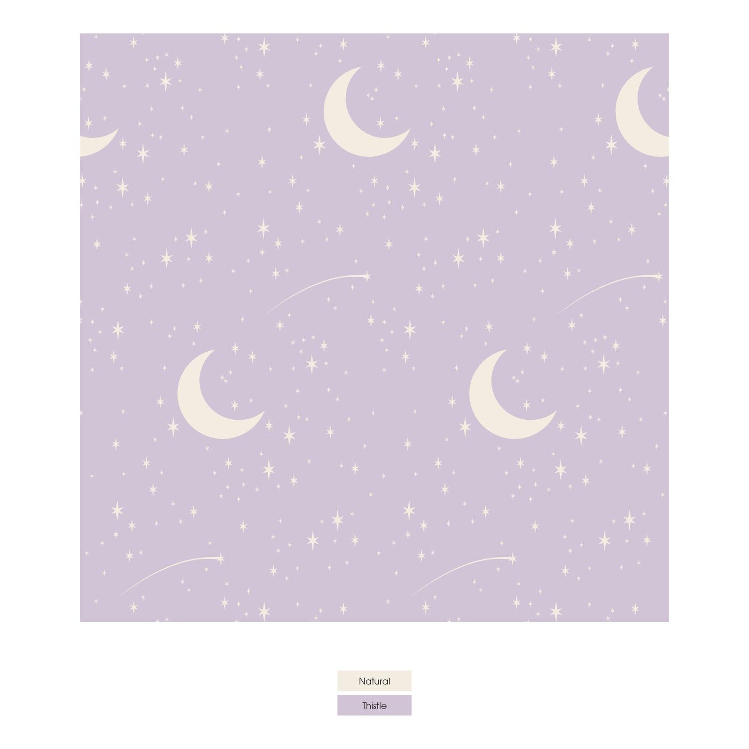 Print Girl's Underwear Set of 3 in Thistle Starry Sky & Moon, Shrinking Violet & Shrinking Violet Pressed Flowers (359774)