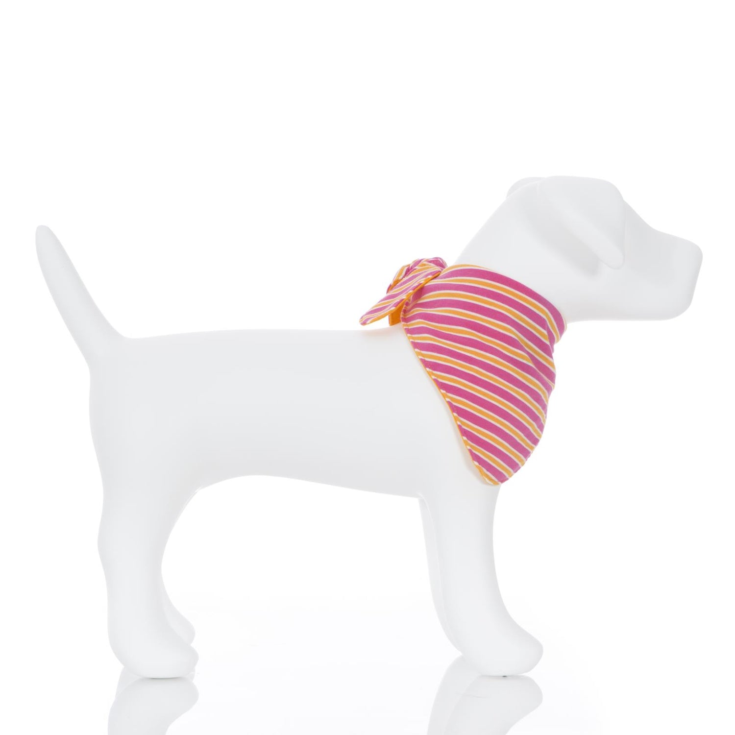 Print Dog Bandana in Flamingo Brazil Stripe