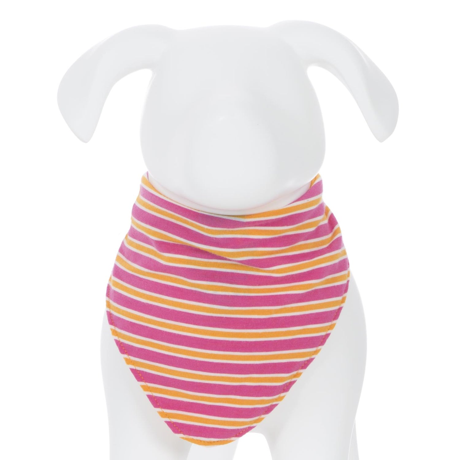 Print Dog Bandana in Flamingo Brazil Stripe