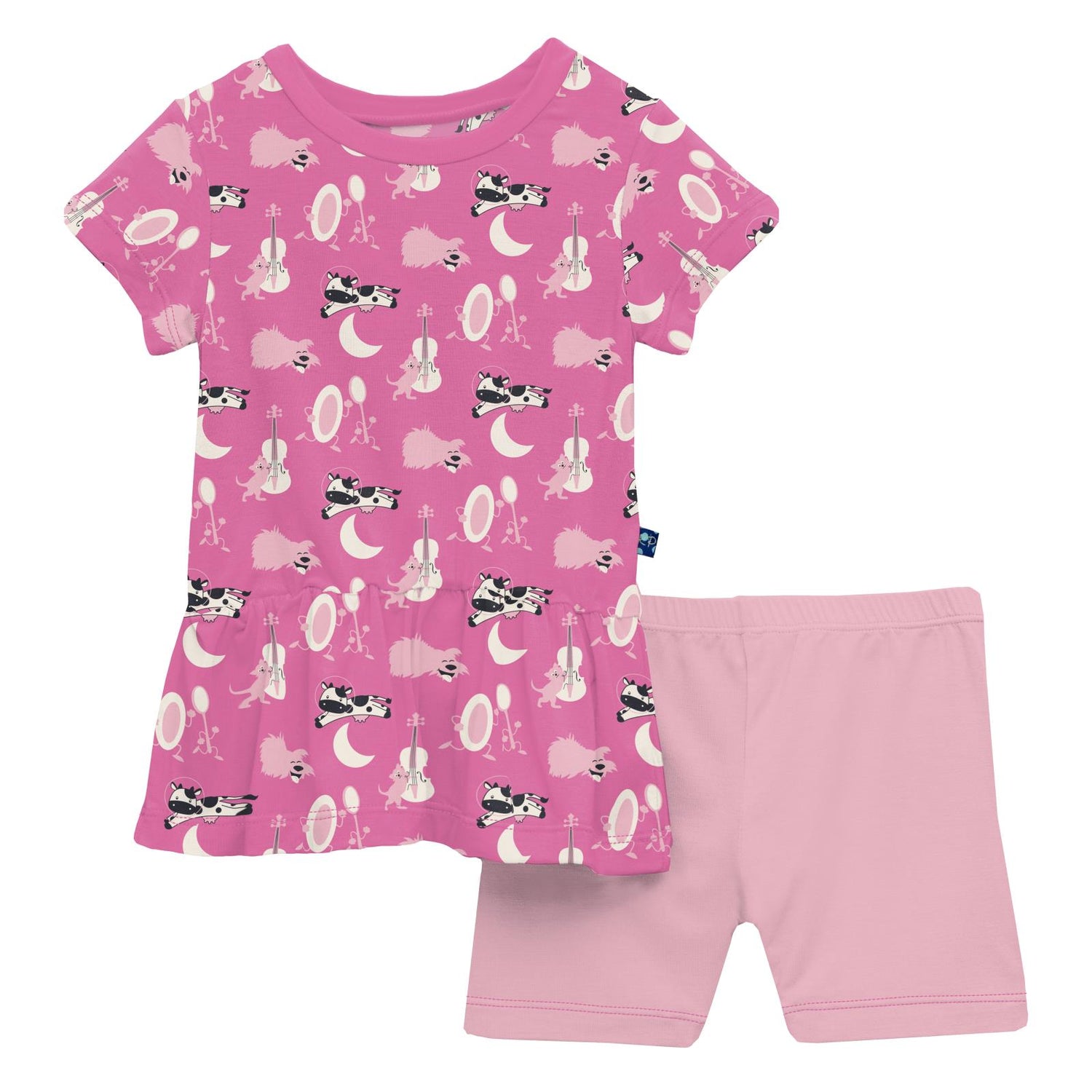Print Short Sleeve Playtime Outfit Set in Tulip Hey Diddle Diddle (268017)