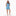 Women's Hooded Kangaroo Romper in Dream Blue