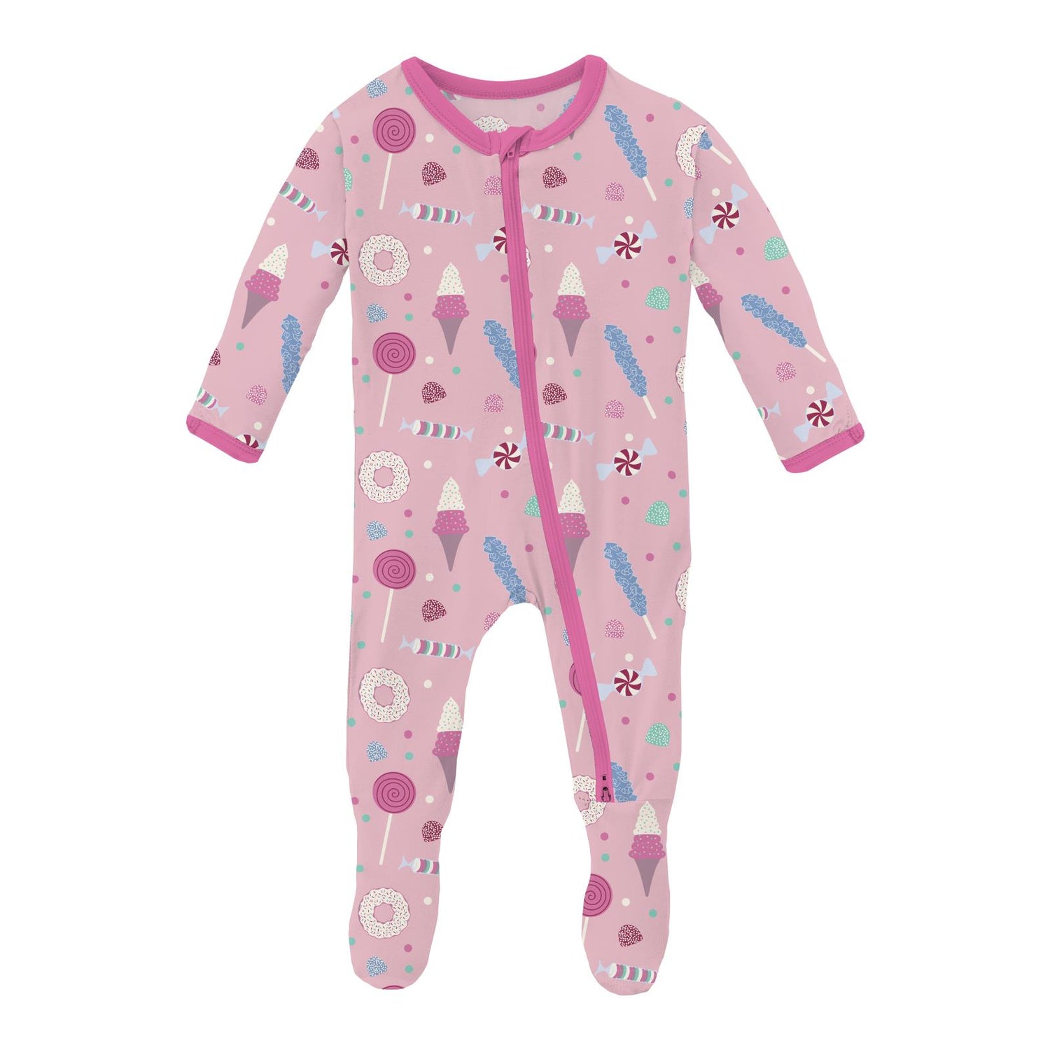 Print Footie with 2 Way Zipper in Cake Pop Candy Dreams