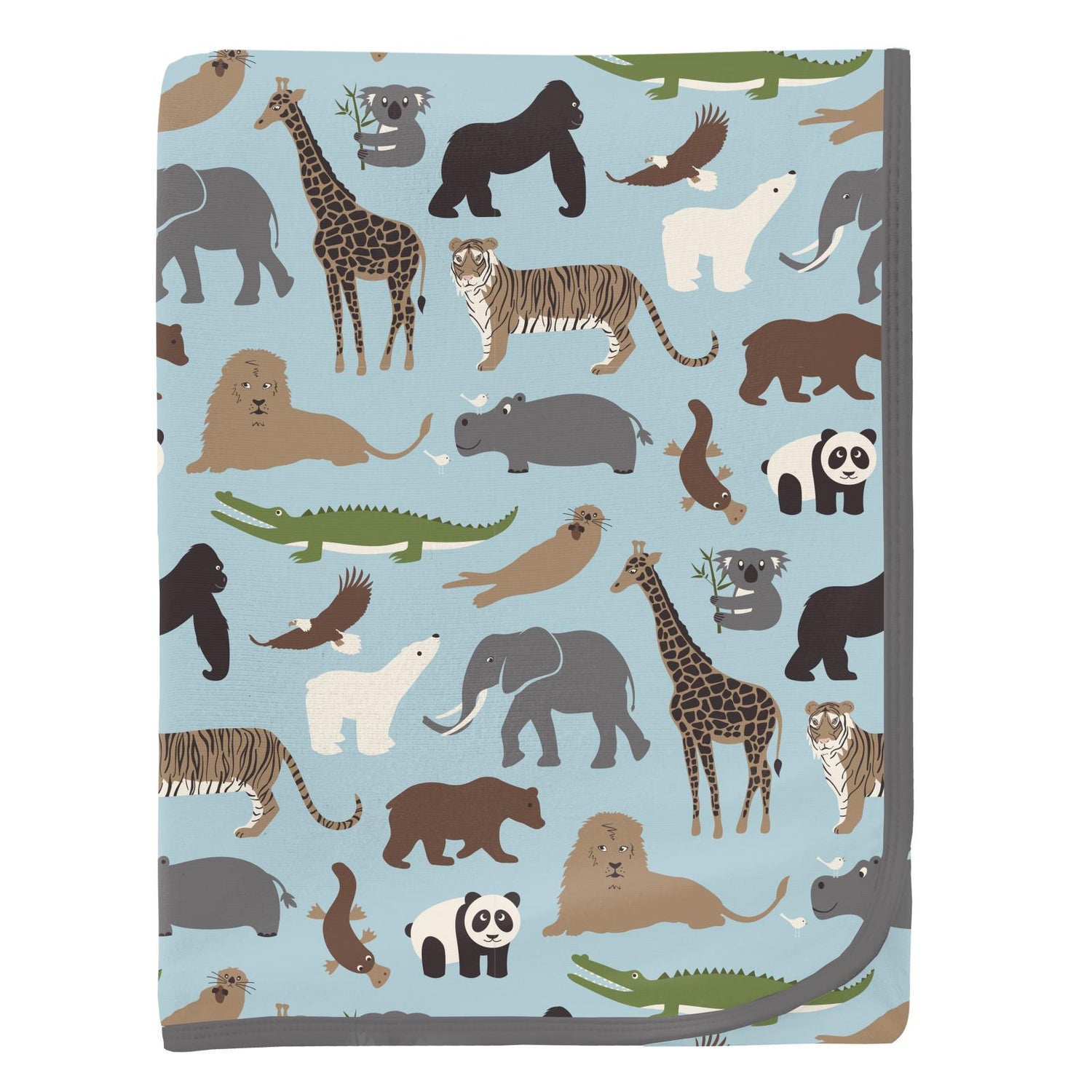Print Swaddling Blanket in Spring Sky Zoo (246757)