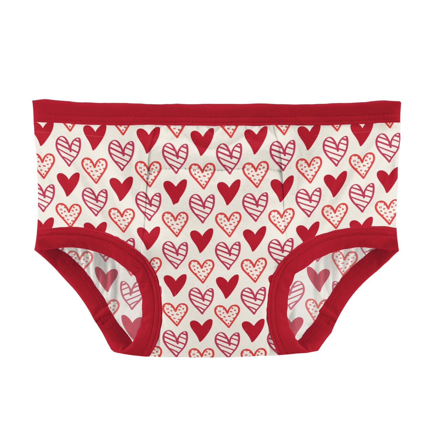 Print Training Pants in Natural Heart Doodles (246765)
