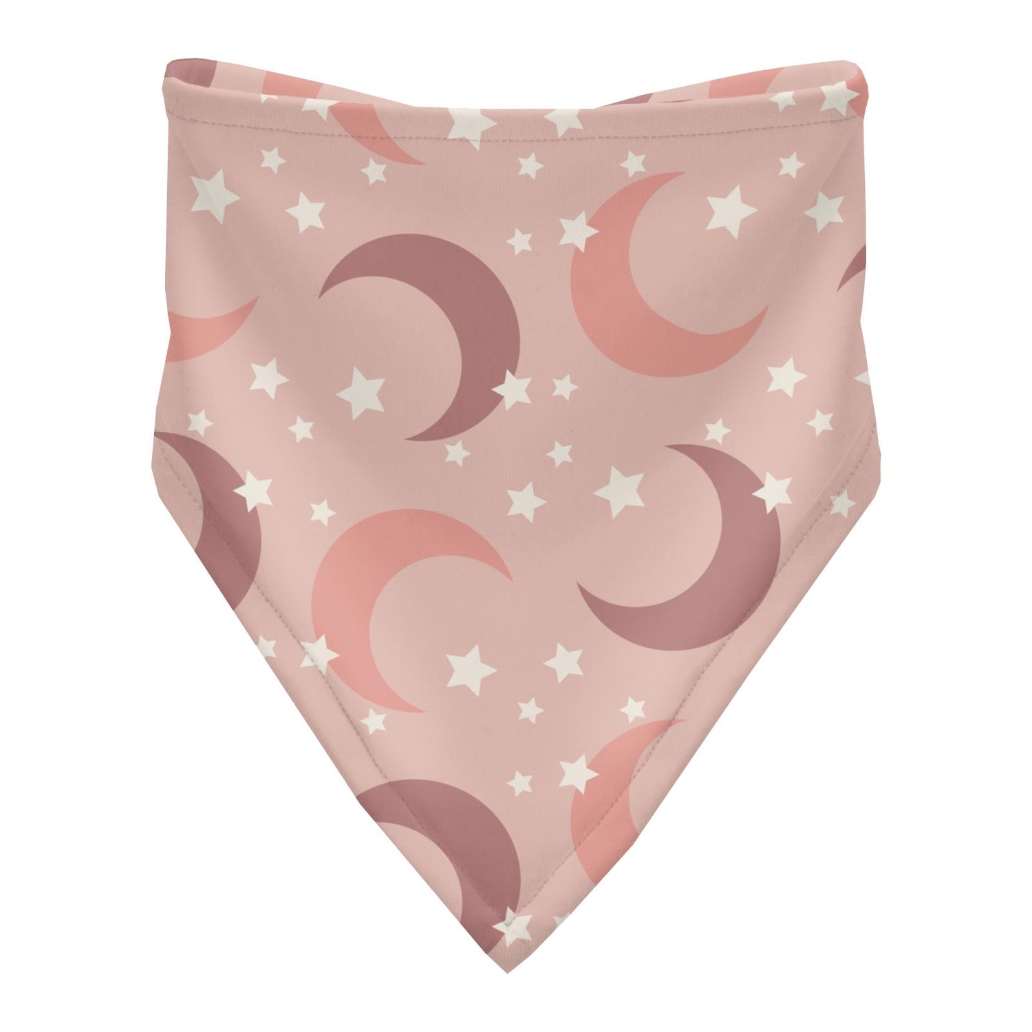 Print Bandana Bib in Peach Blossom Moon and Stars (246843)