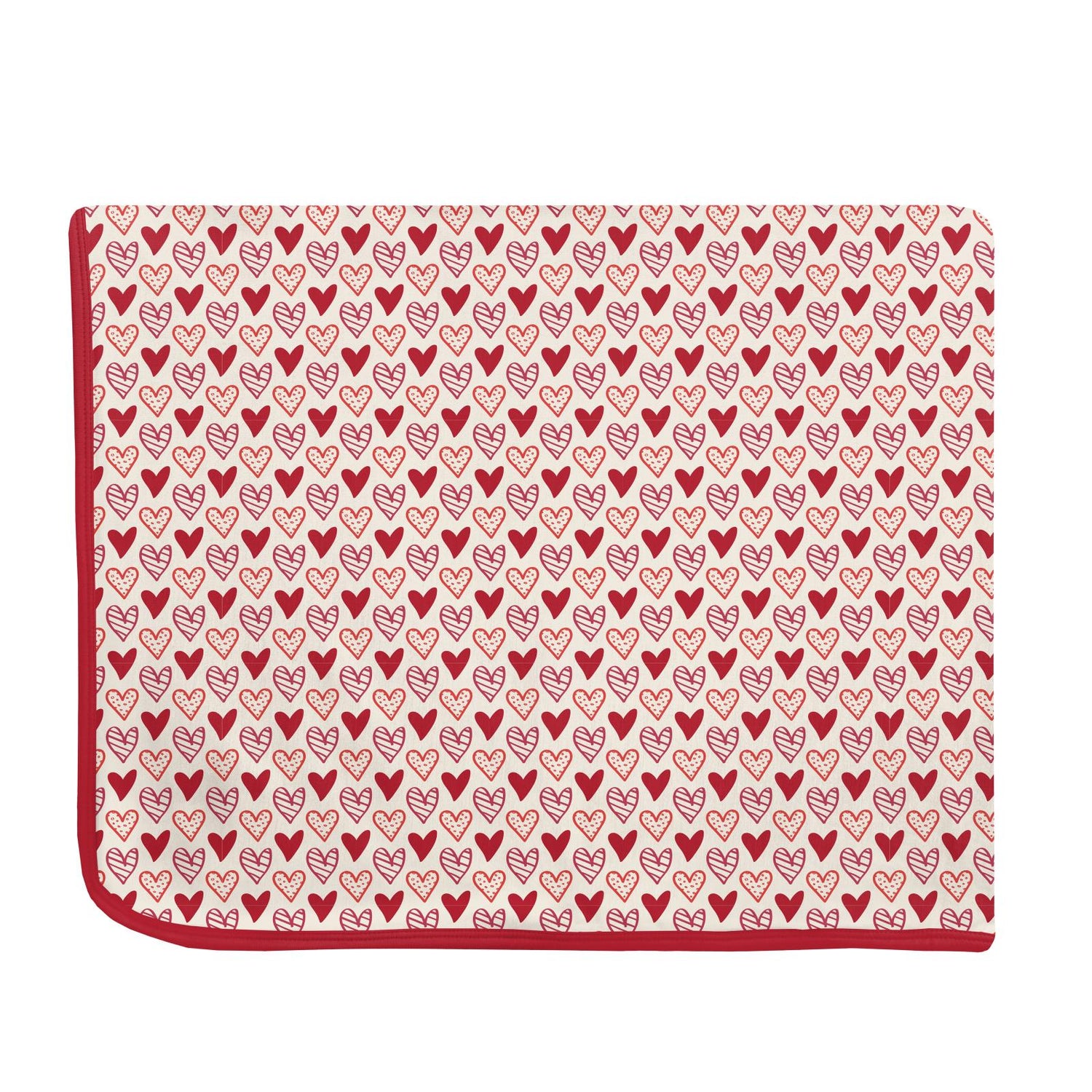 Print Throw Blanket in Natural Heart Doodles (246863)