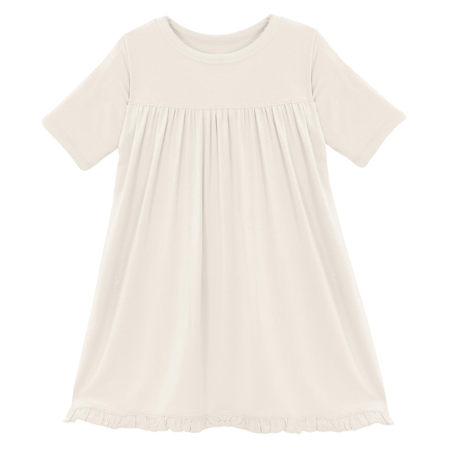 Short Sleeve Swing Dress in Natural (356022)