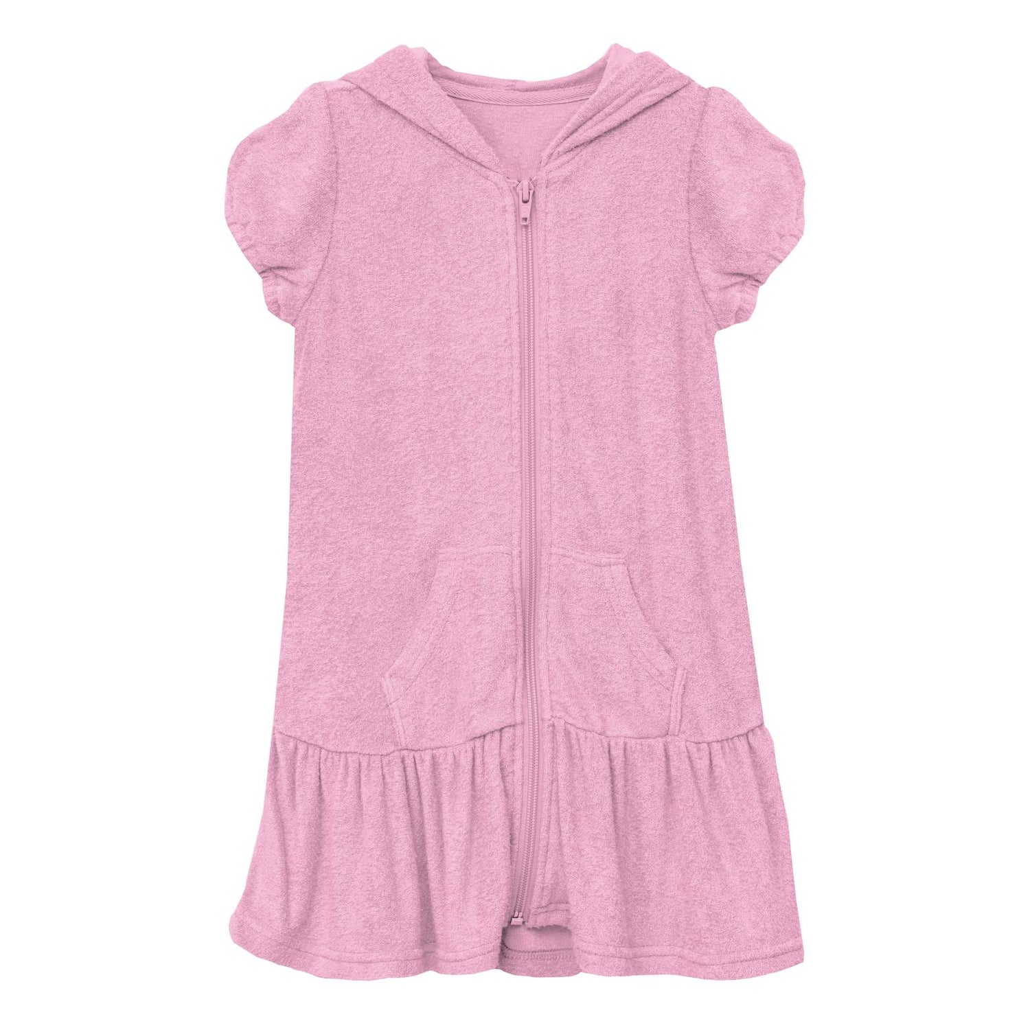 Terry Ruffle Swim Cover-Up in Cotton Candy (242219)