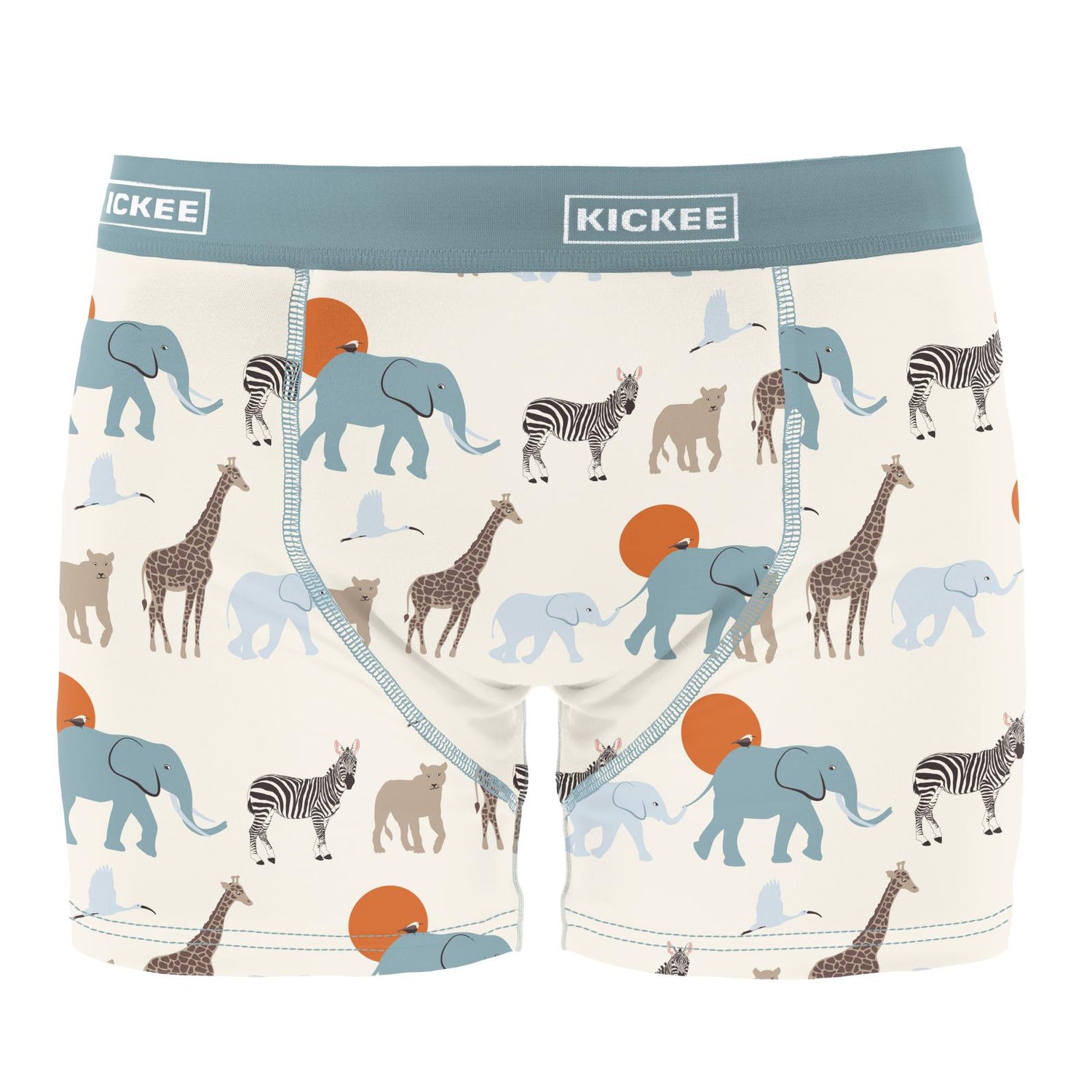 Men's Print Boxer Brief in Natural Just So Animals
