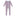 Print Muffin Ruffle Footie with 2 Way Zipper in Lavender Chickens (313020)