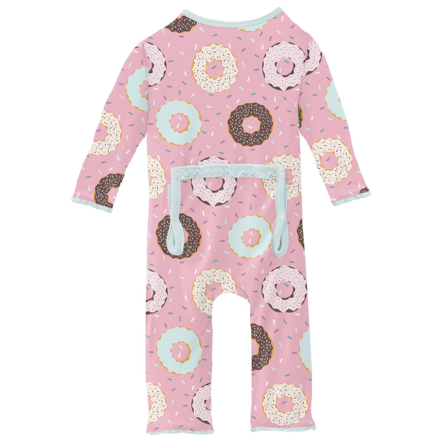 Print Muffin Ruffle Coverall with 2 Way Zipper in Cake Pop Donuts and Sprinkles (313515)