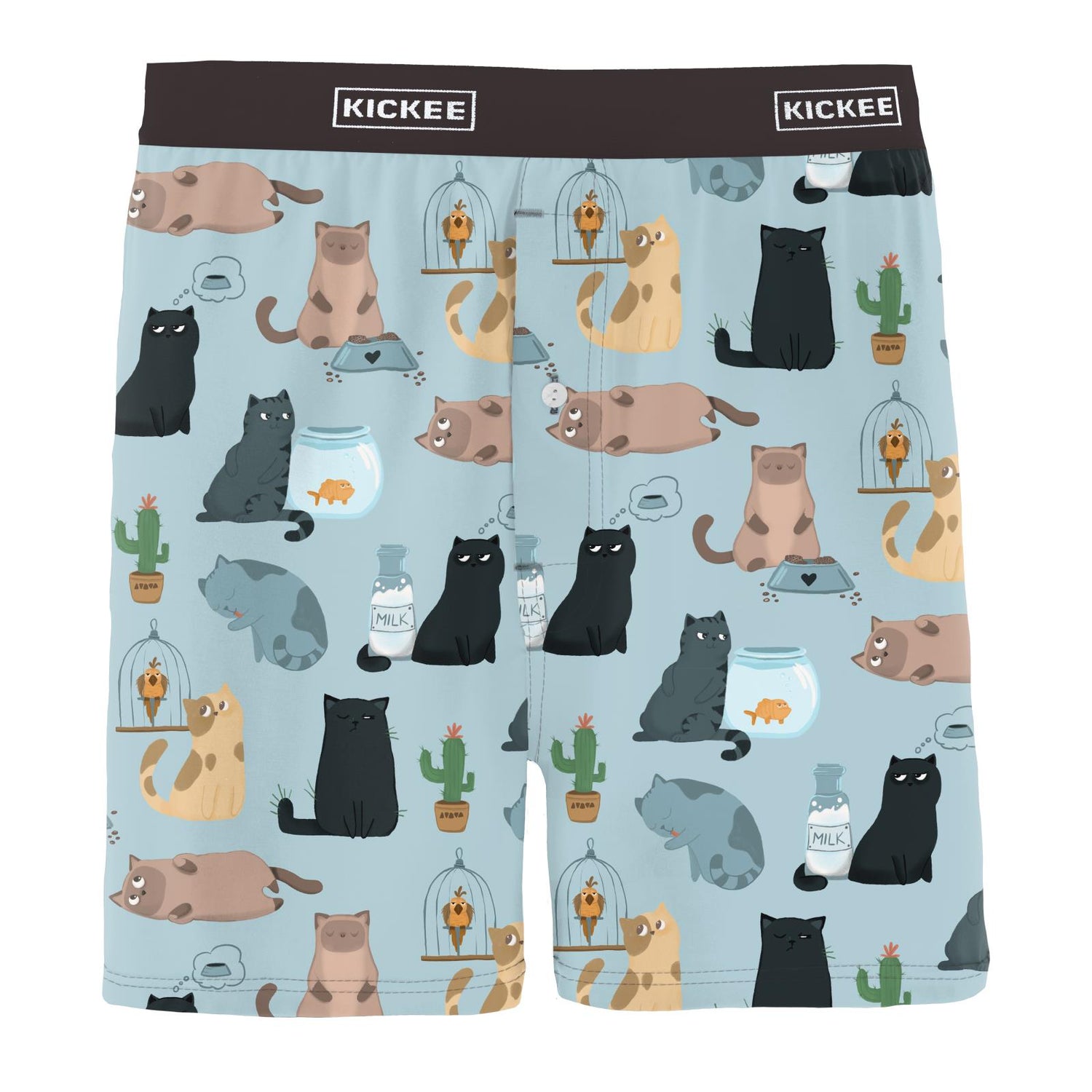 Men's Print Boxer Shorts in Spring Sky House Cats (352270)
