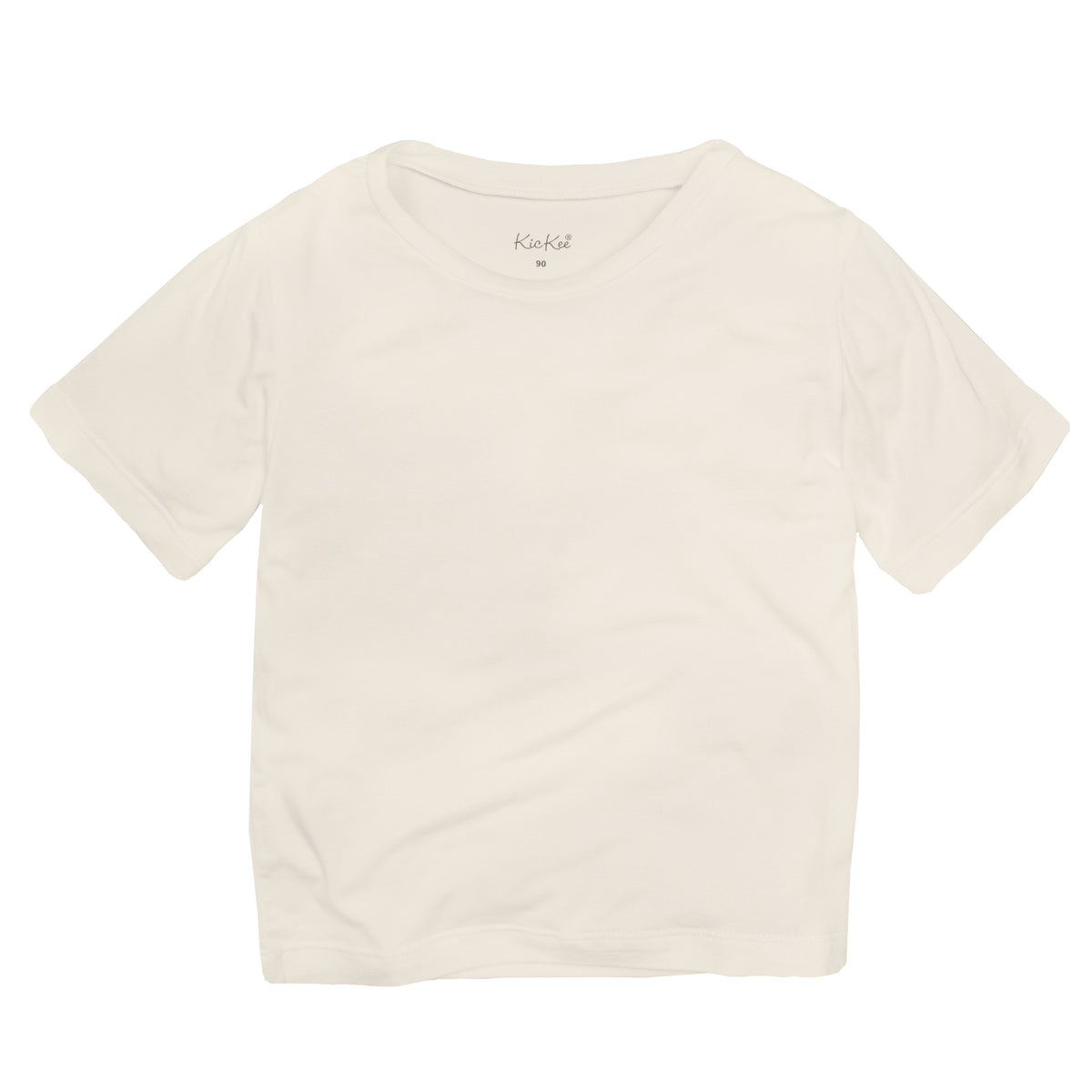 Naturalのキッズ半袖クルーネックTシャツ、正面全体
