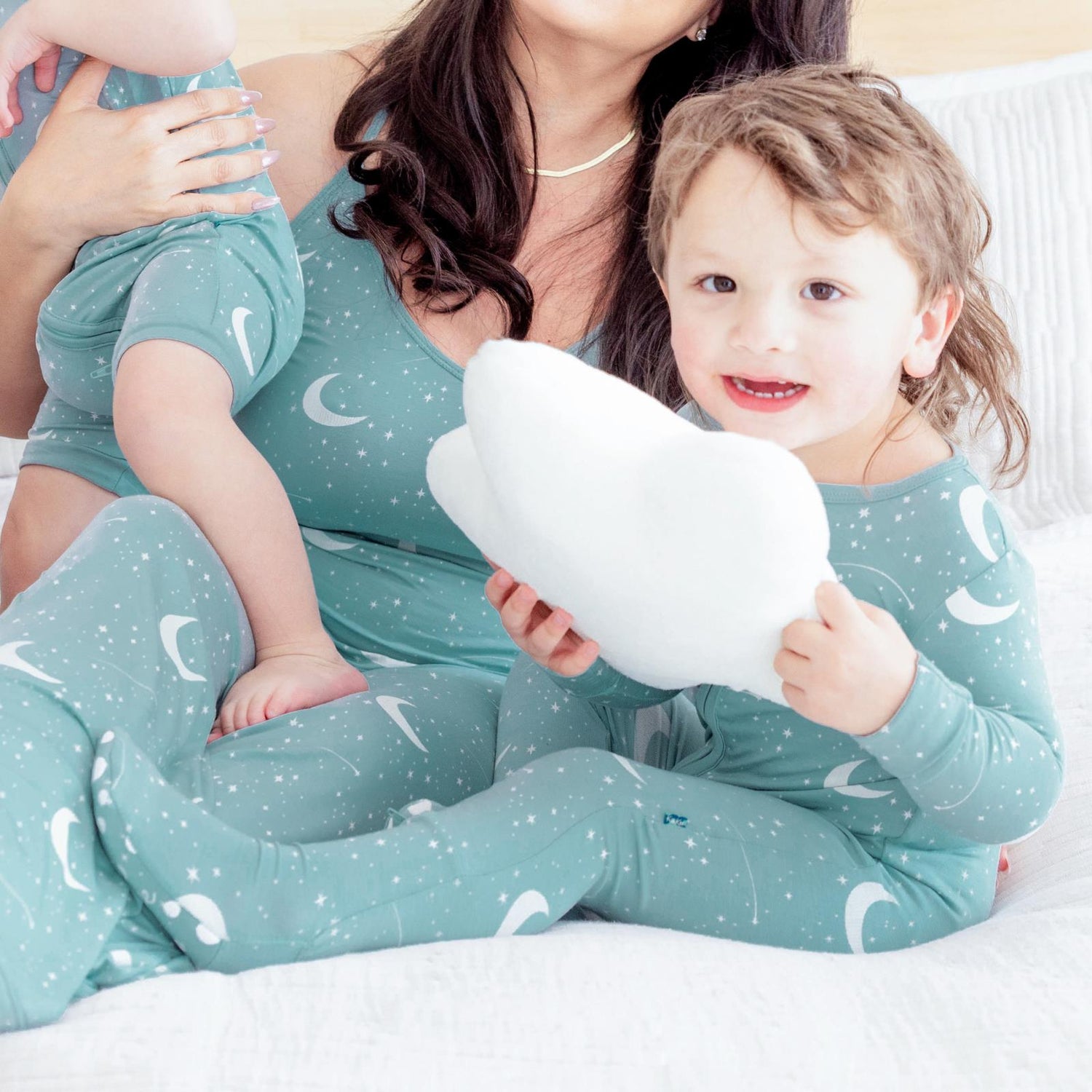Print Footie with 2 Way Zipper in Jade Starry Sky & Moon (359996)