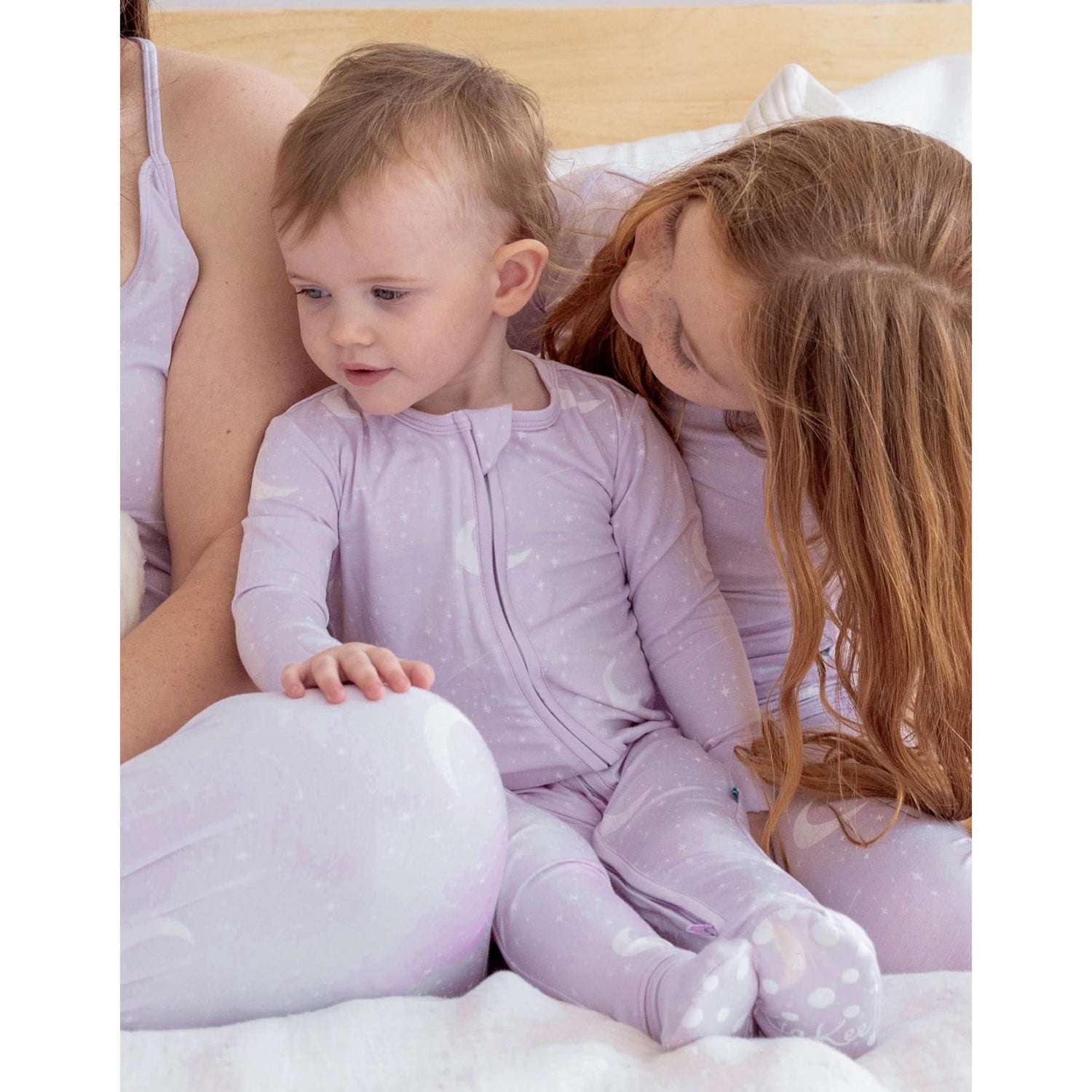 Print Footie with 2 Way Zipper in Thistle Starry Sky & Moon (360010)