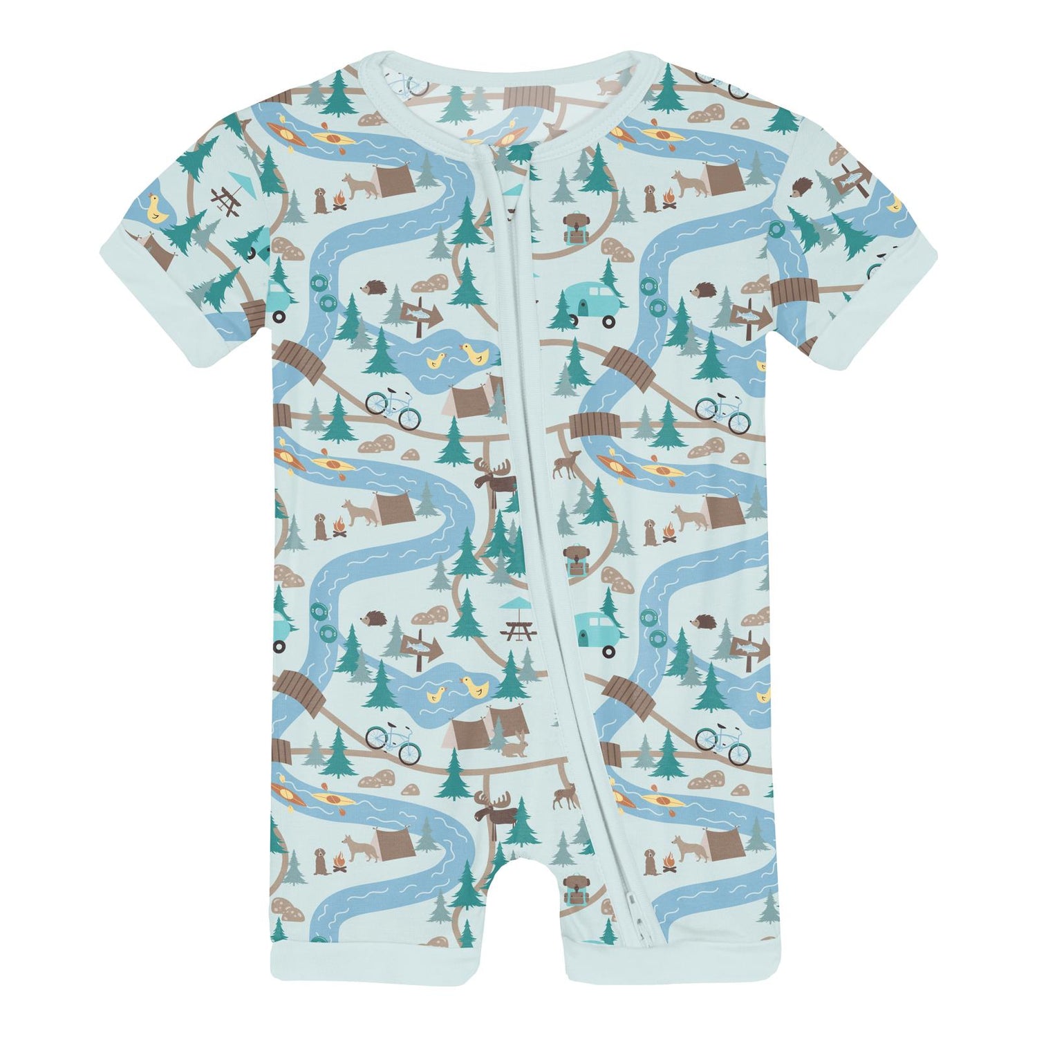 Print Shorty Sleeper with Zipper in Fresh Air Campground Map (360045)