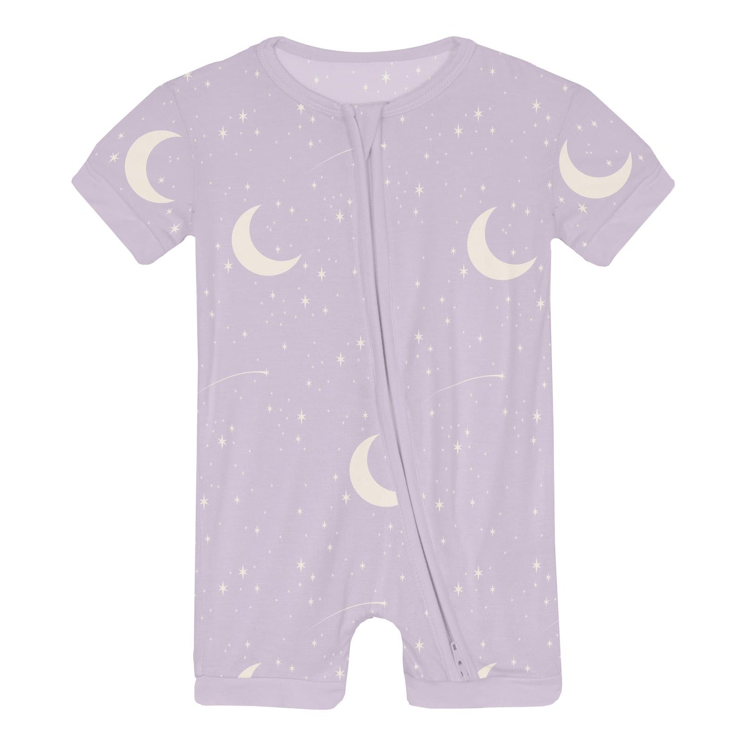 Print Shorty Sleeper with Zipper in Thistle Starry Sky & Moon (360057)