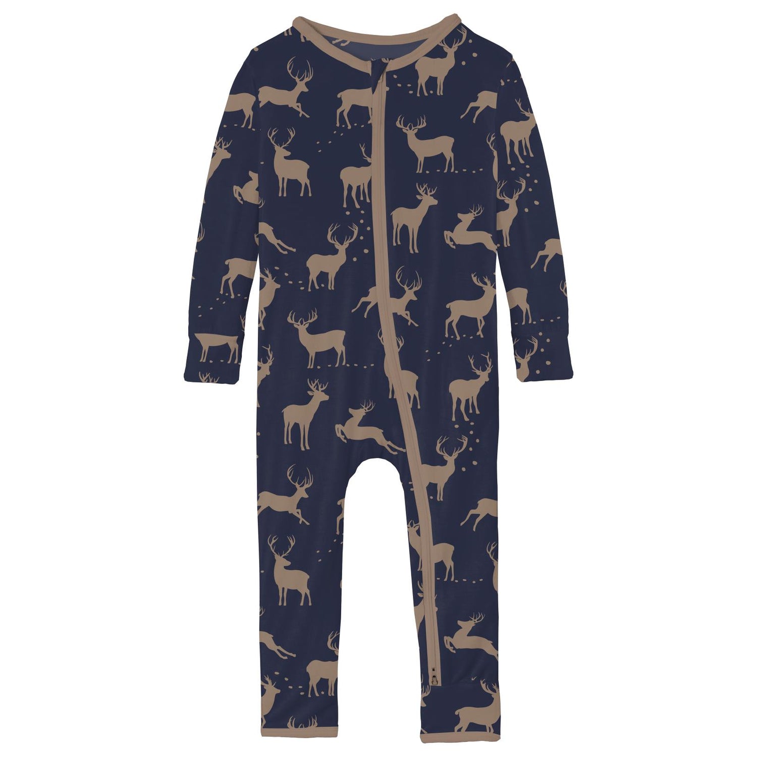 Print Coverall with 2 Way Zipper in Peacoat Elk (344366)