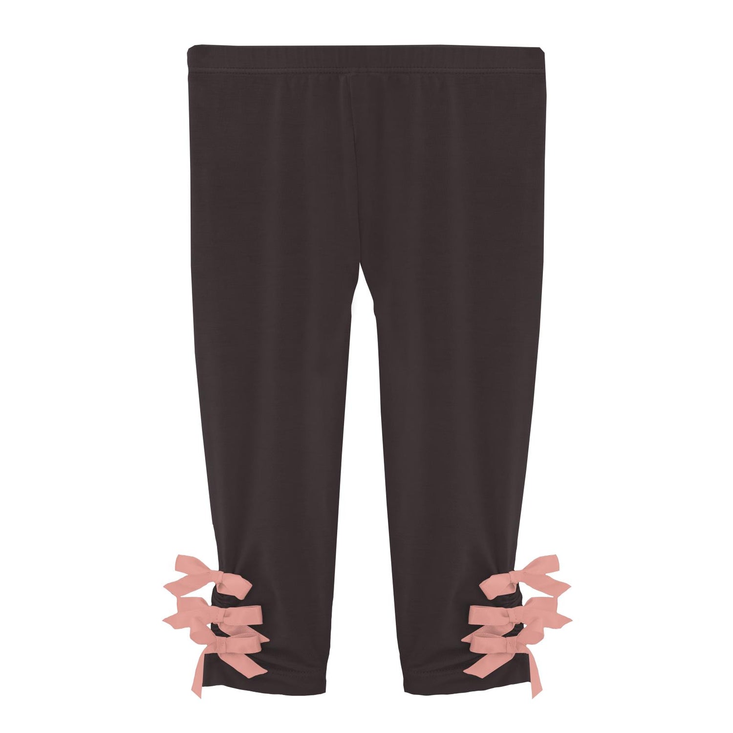 Leggings with Bows in Midnight with Blush