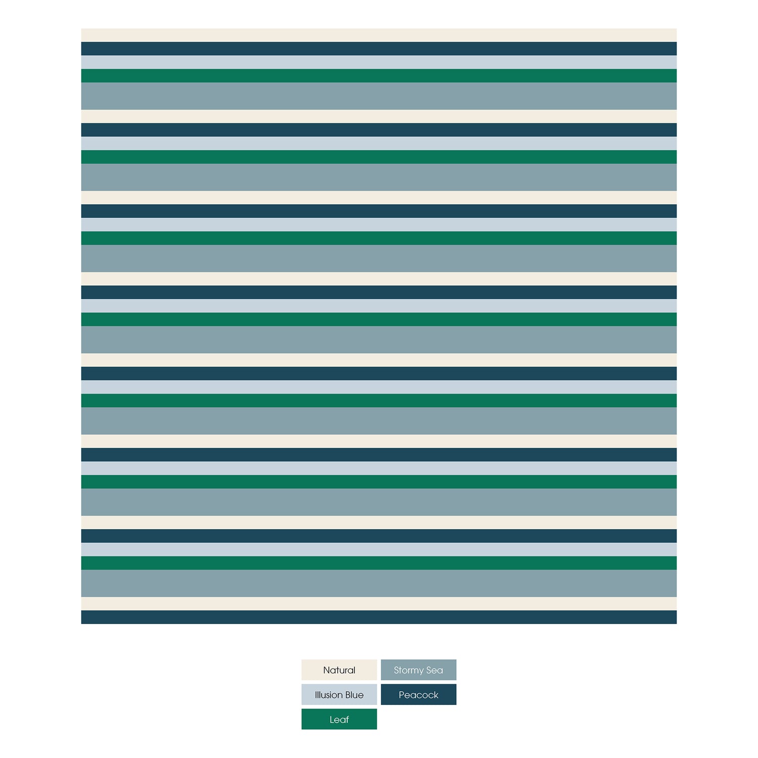Print Footie with Snaps in Stormy Sea Stripe