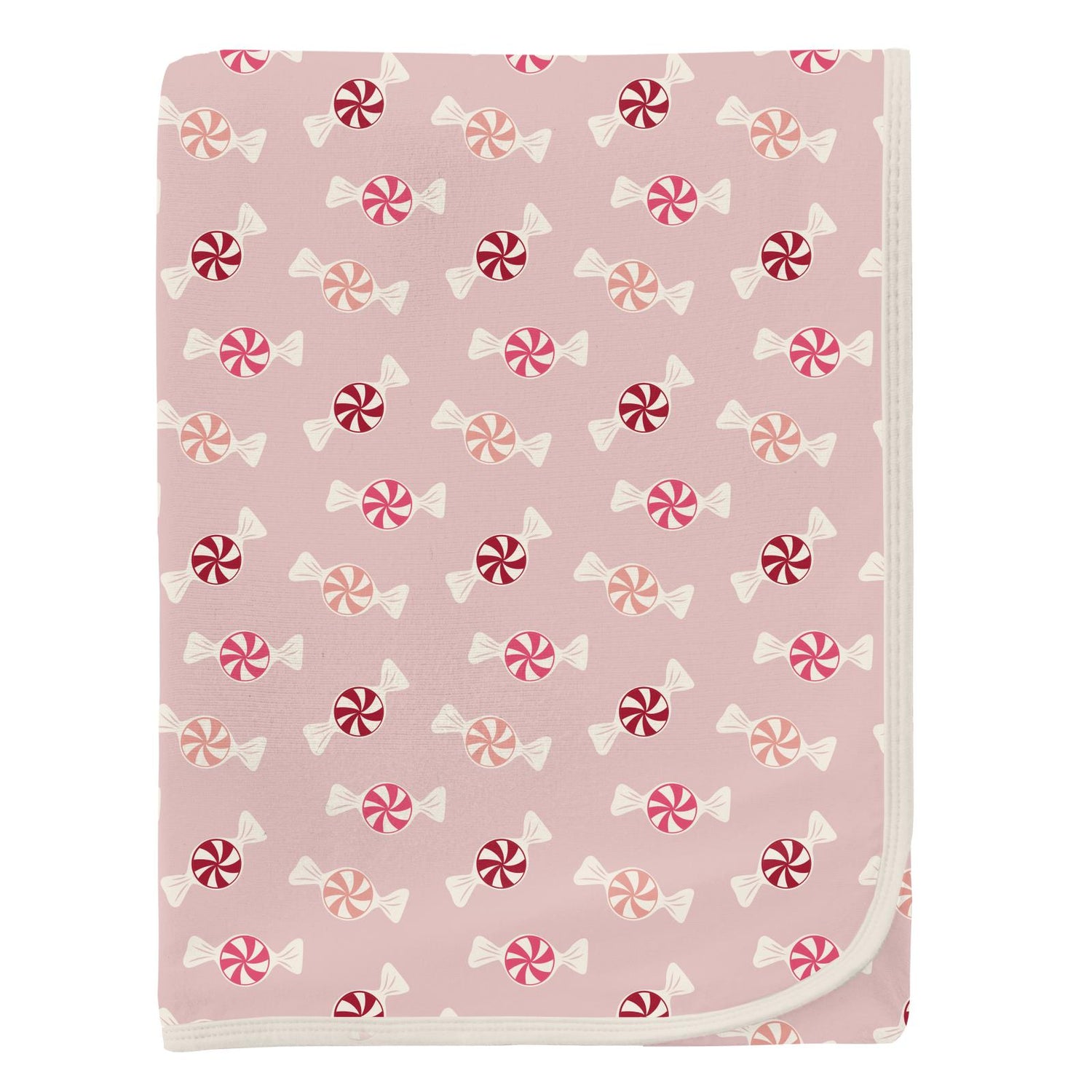 Print Swaddling Blanket in Baby Rose Peppermints