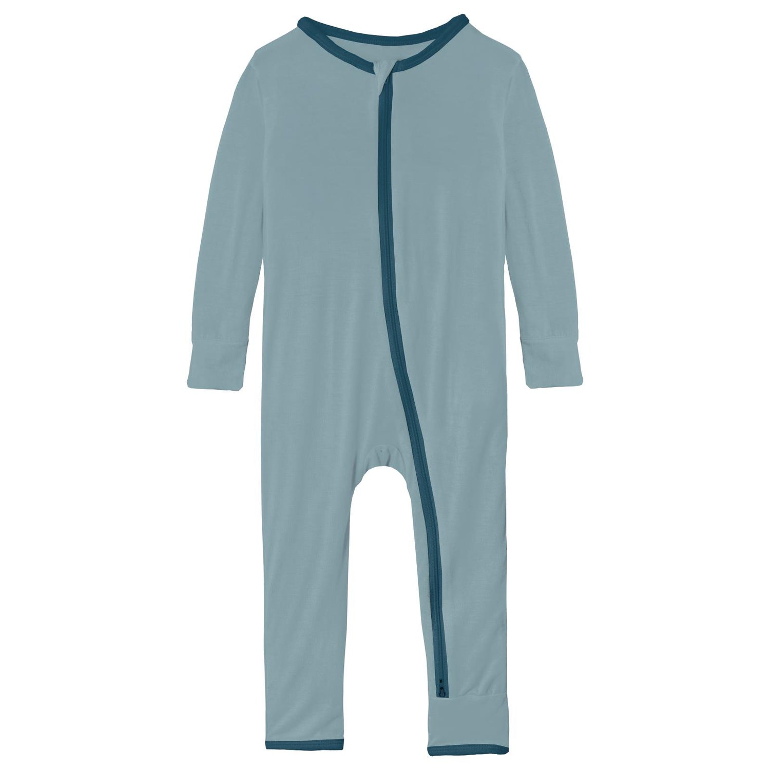 Coverall with 2 Way Zipper in Stormy Sea with Peacock (307453)