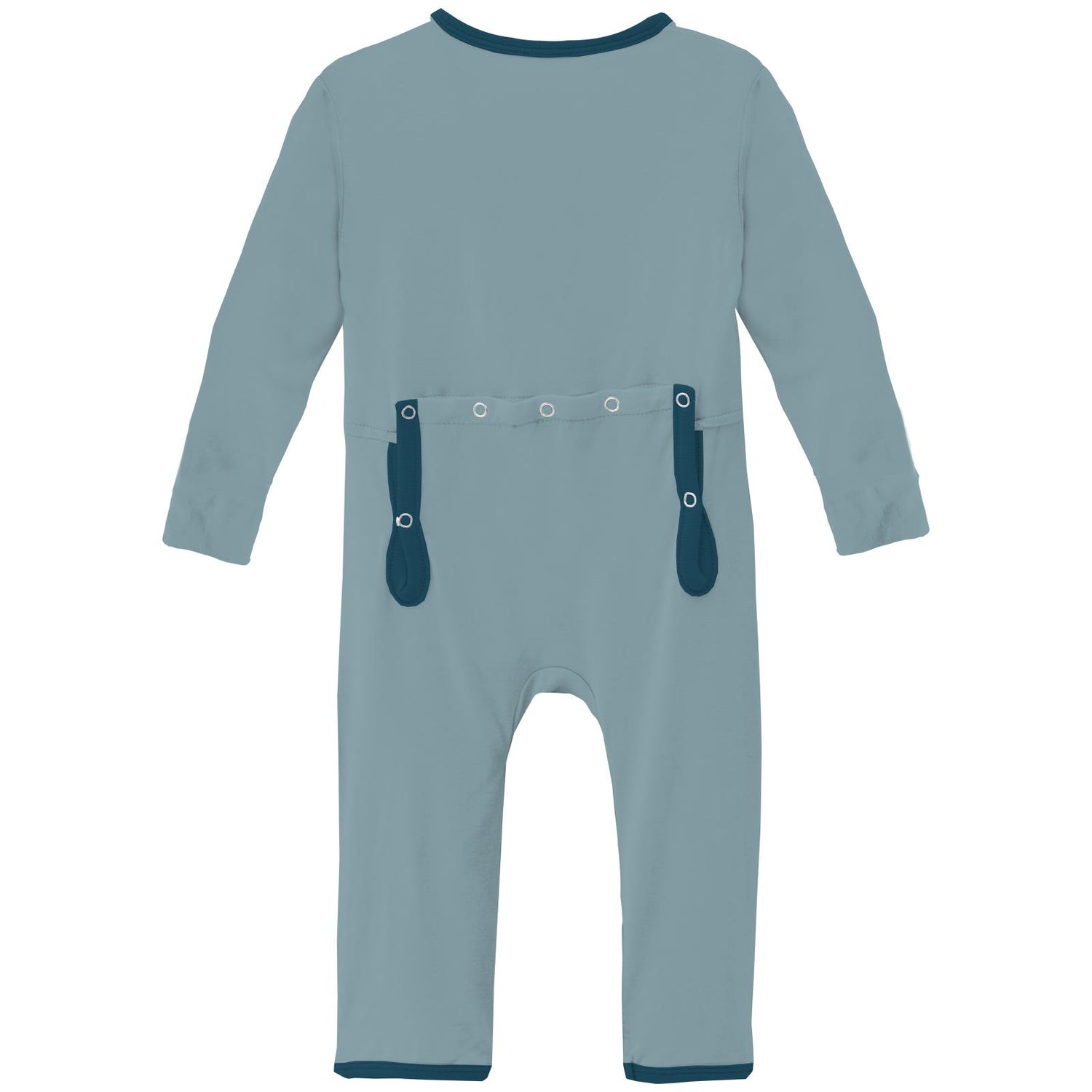 Coverall with 2 Way Zipper in Stormy Sea with Peacock (307436)