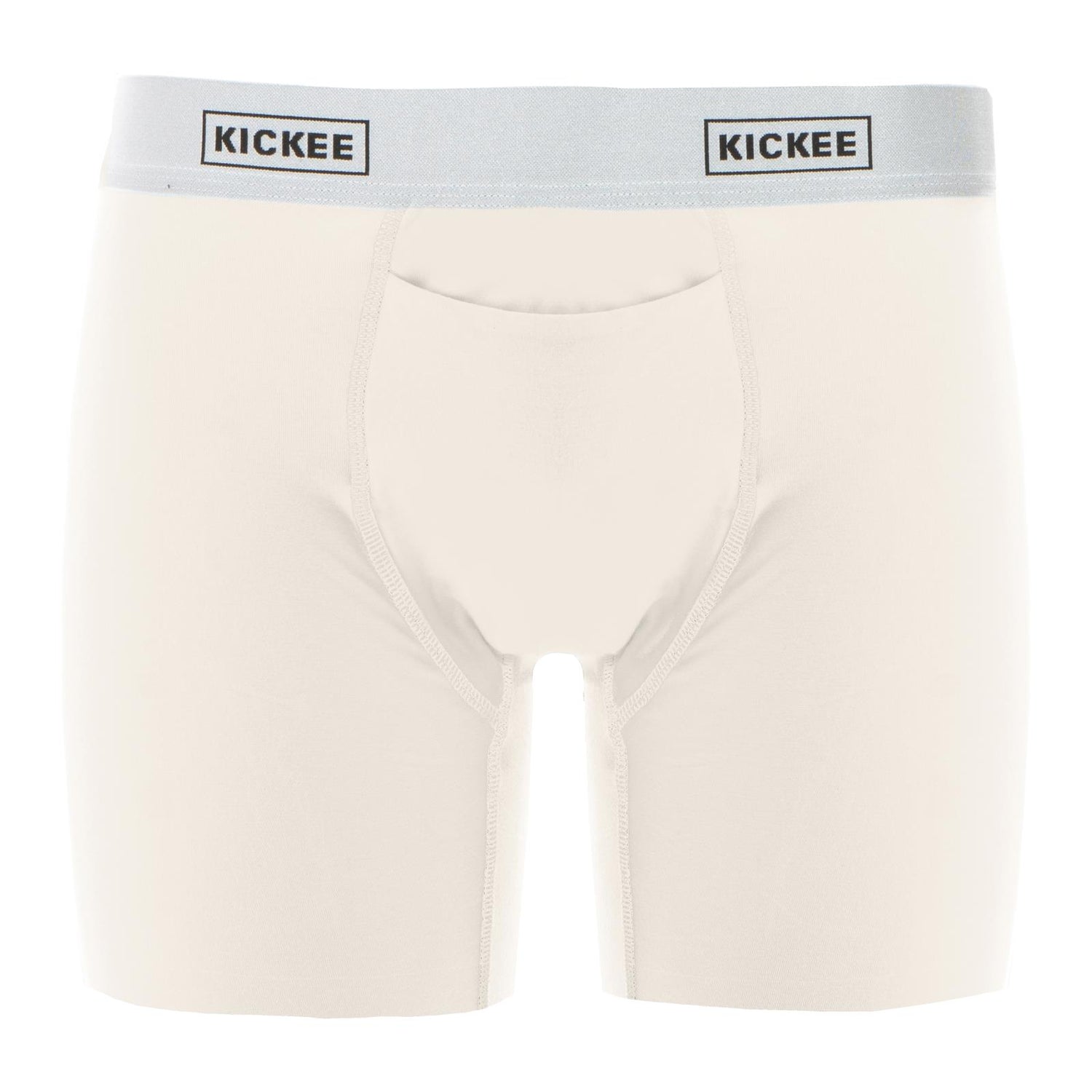 Men's Mid-Length Boxer Brief with Top Fly in Natural