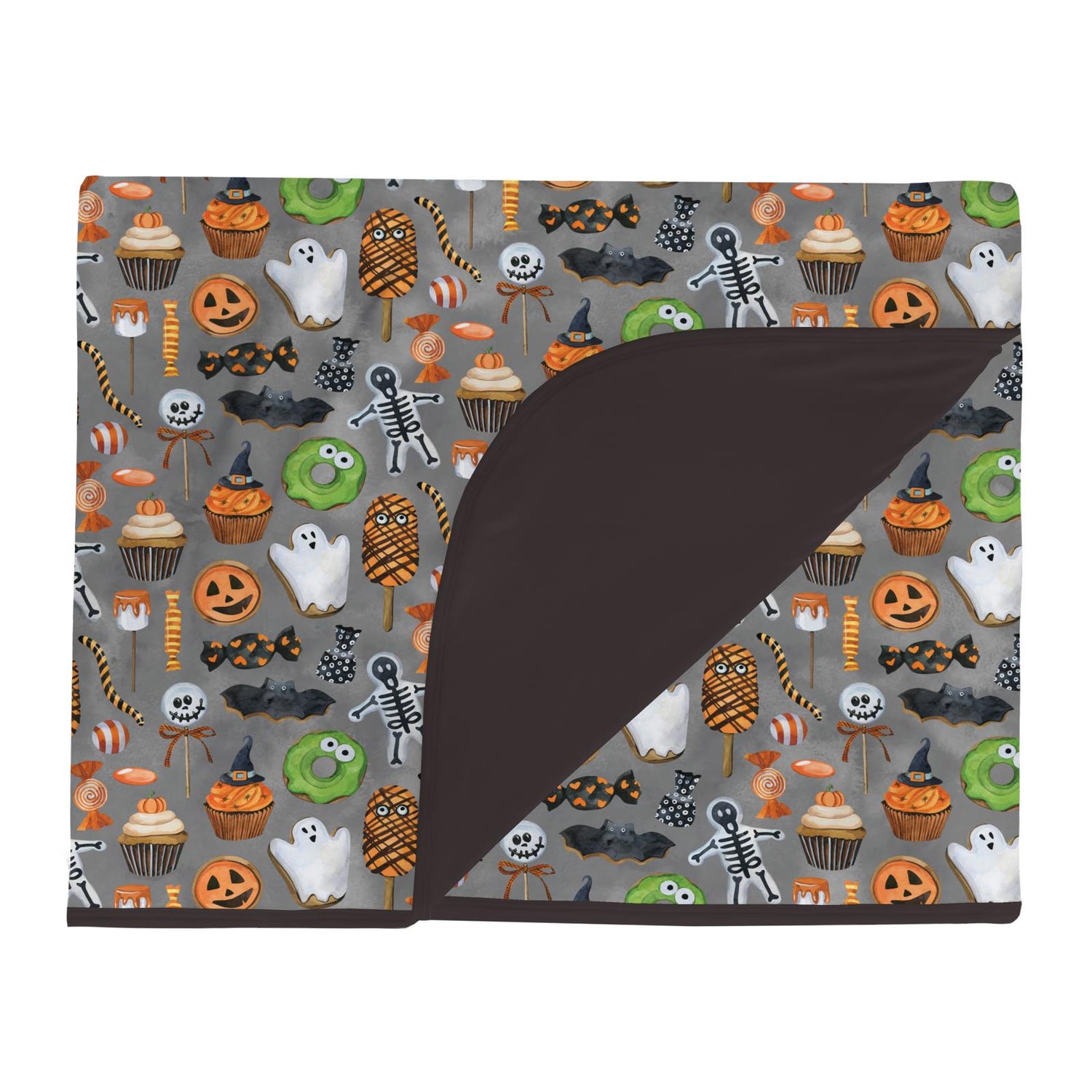 Print Double Layer Throw Blanket in Halloween Treats (332890)