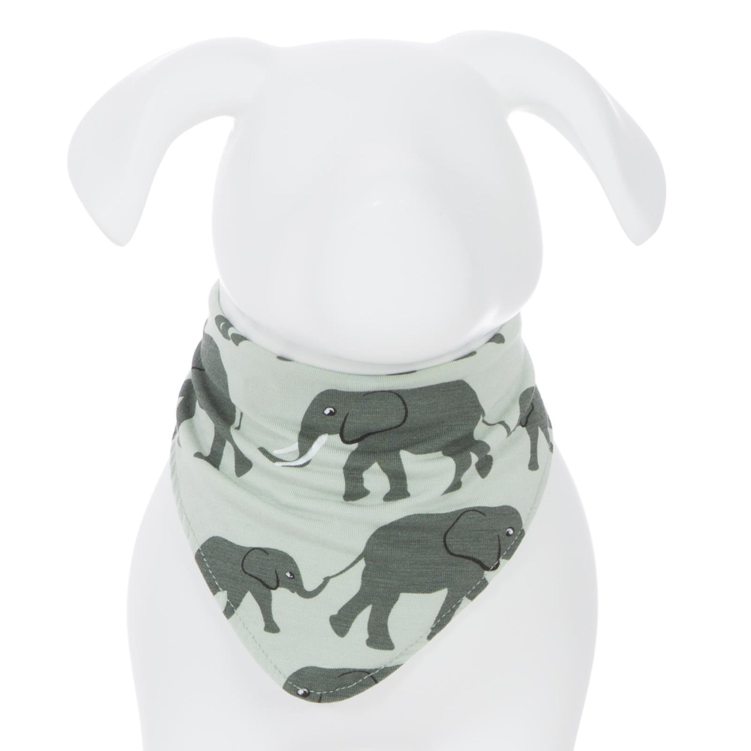Print Dog Bandana in Aloe Elephant