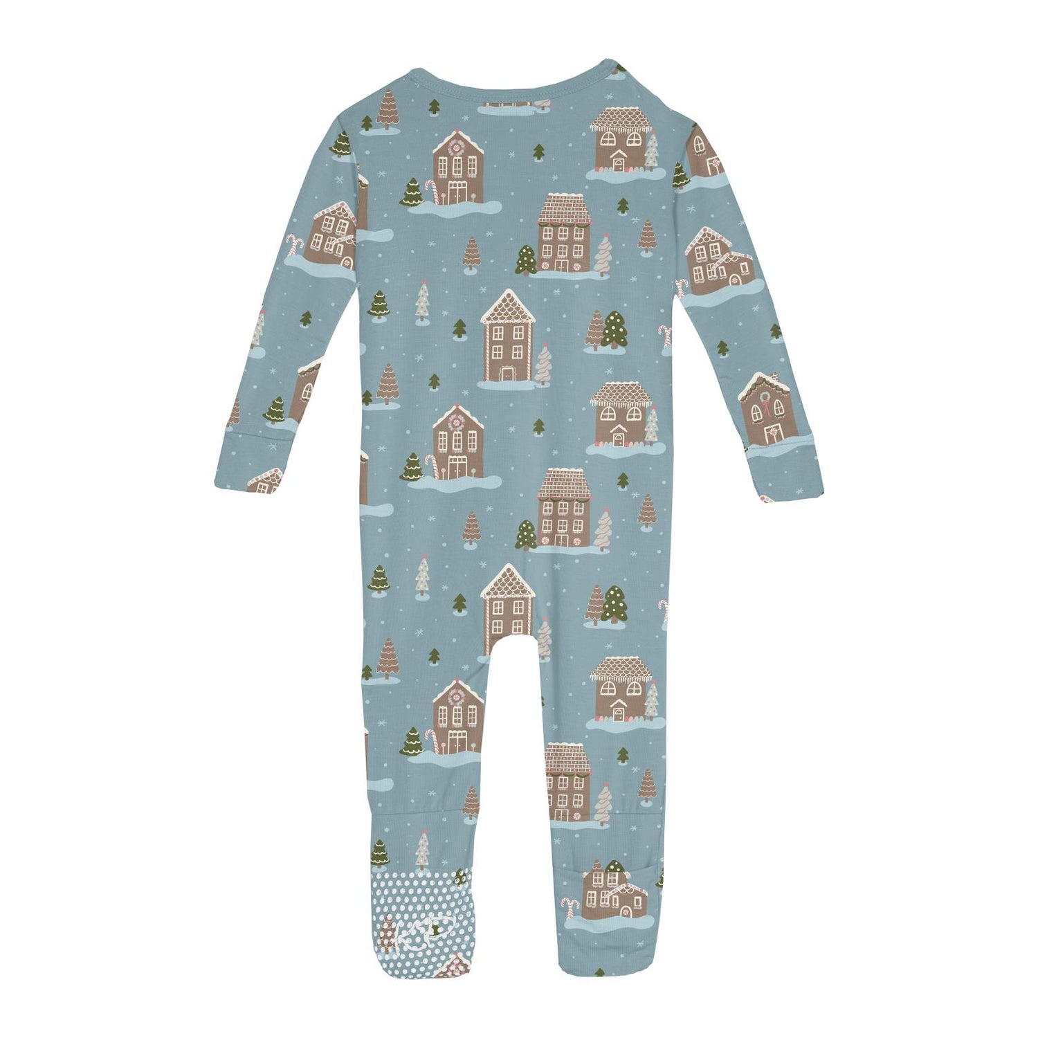 Print Convertible Coverall in Stormy Sea Gingerbread Town (367169)