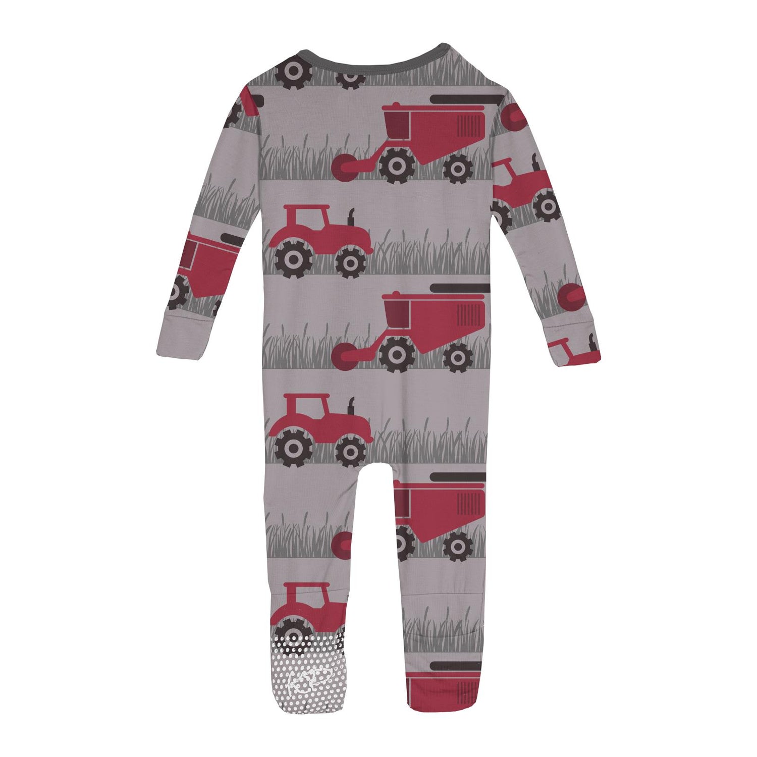 Print Convertible Sleeper with Zipper in Feather Tractors and Wheat (357851)