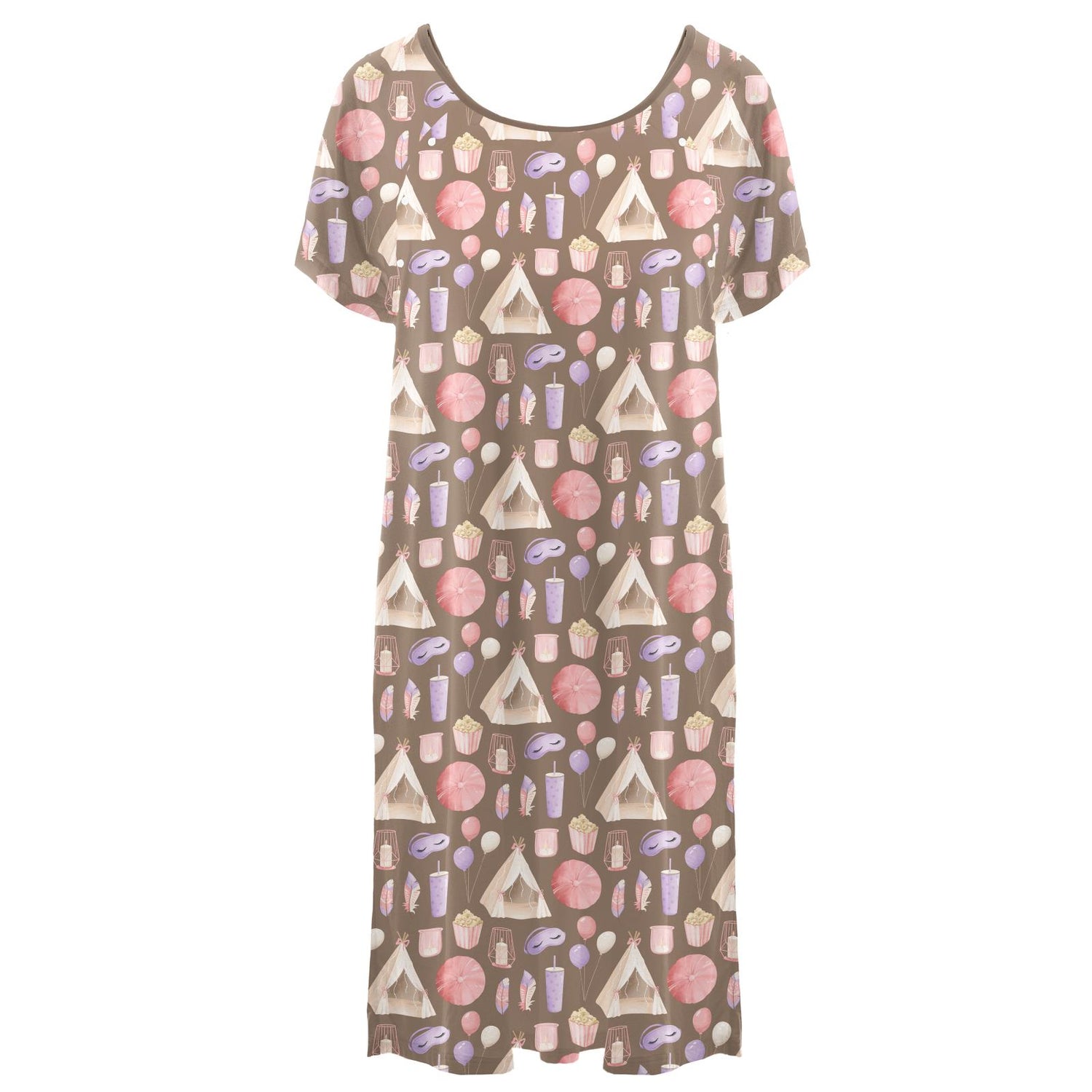 Women's Print Hospital Gown in Portabella Slumber Party (353703)