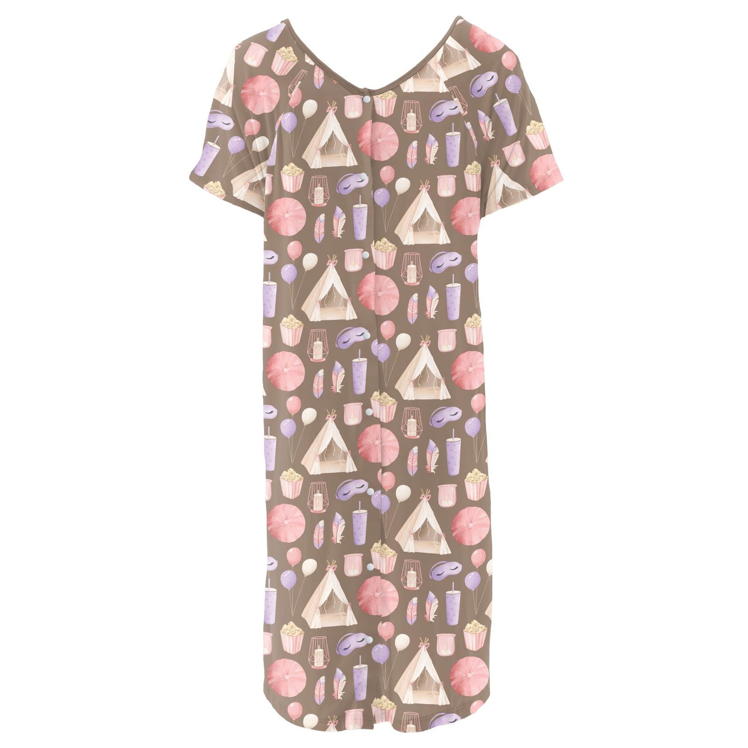 Women's Print Hospital Gown in Portabella Slumber Party (353720)