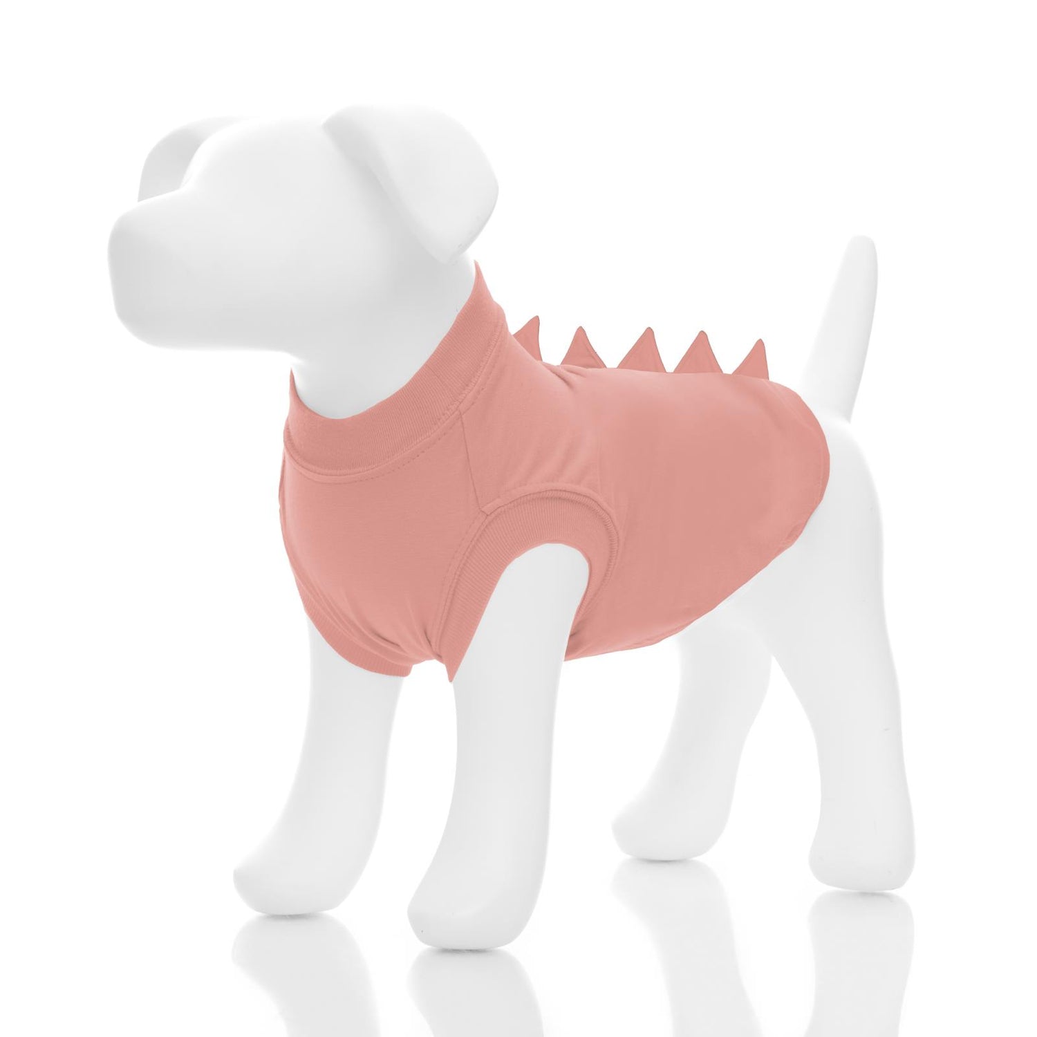 Fleece Sleeveless Dog Tee with Dino Back in Blush