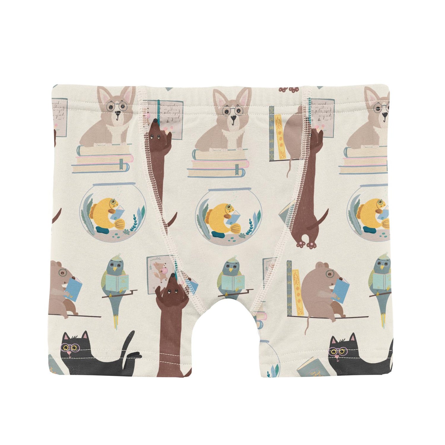 Print Boy's Boxer Brief in Natural Books & Pets (314185)