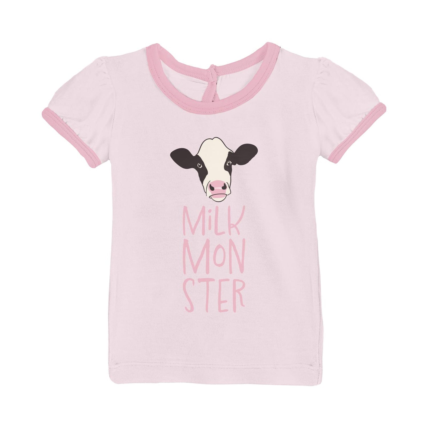 Short Sleeve Graphic Puff Tee in Shrinking Violet Milk Monster (314216)