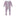 Print Classic Ruffle Footie with 2 Way Zipper in Lavender Chickens (310849)