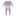 Print Classic Ruffle Footie with 2 Way Zipper in Lavender Chickens (310861)