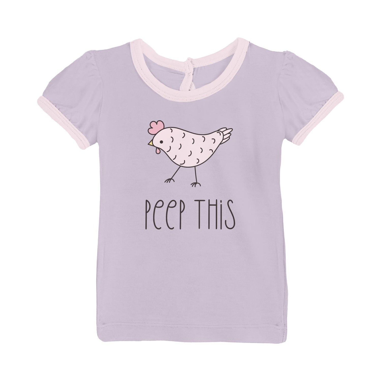 Short Sleeve Graphic Puff Tee in Thistle Peep This (313975)